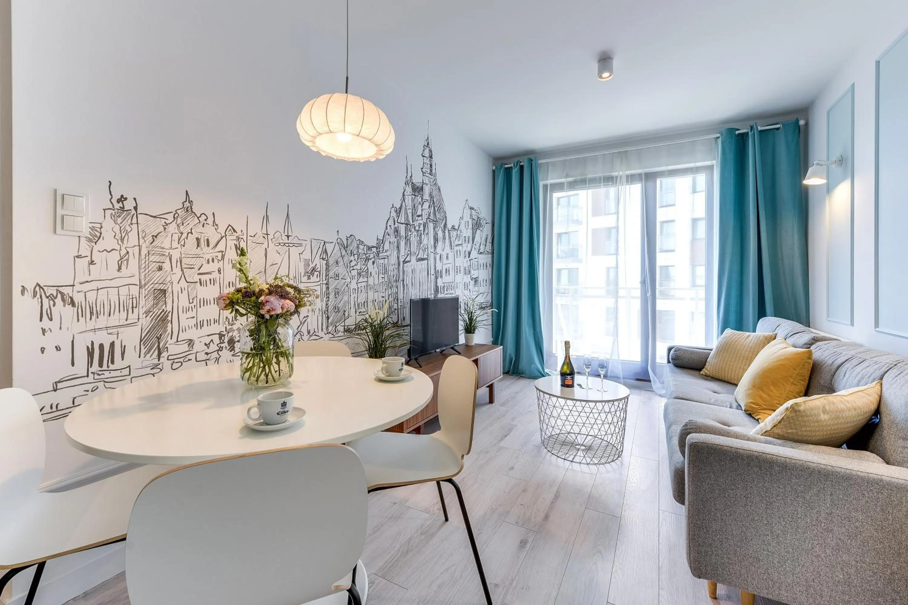 Living room in GRANO APARTMENTS Gdańsk Motława SPA & Wellness