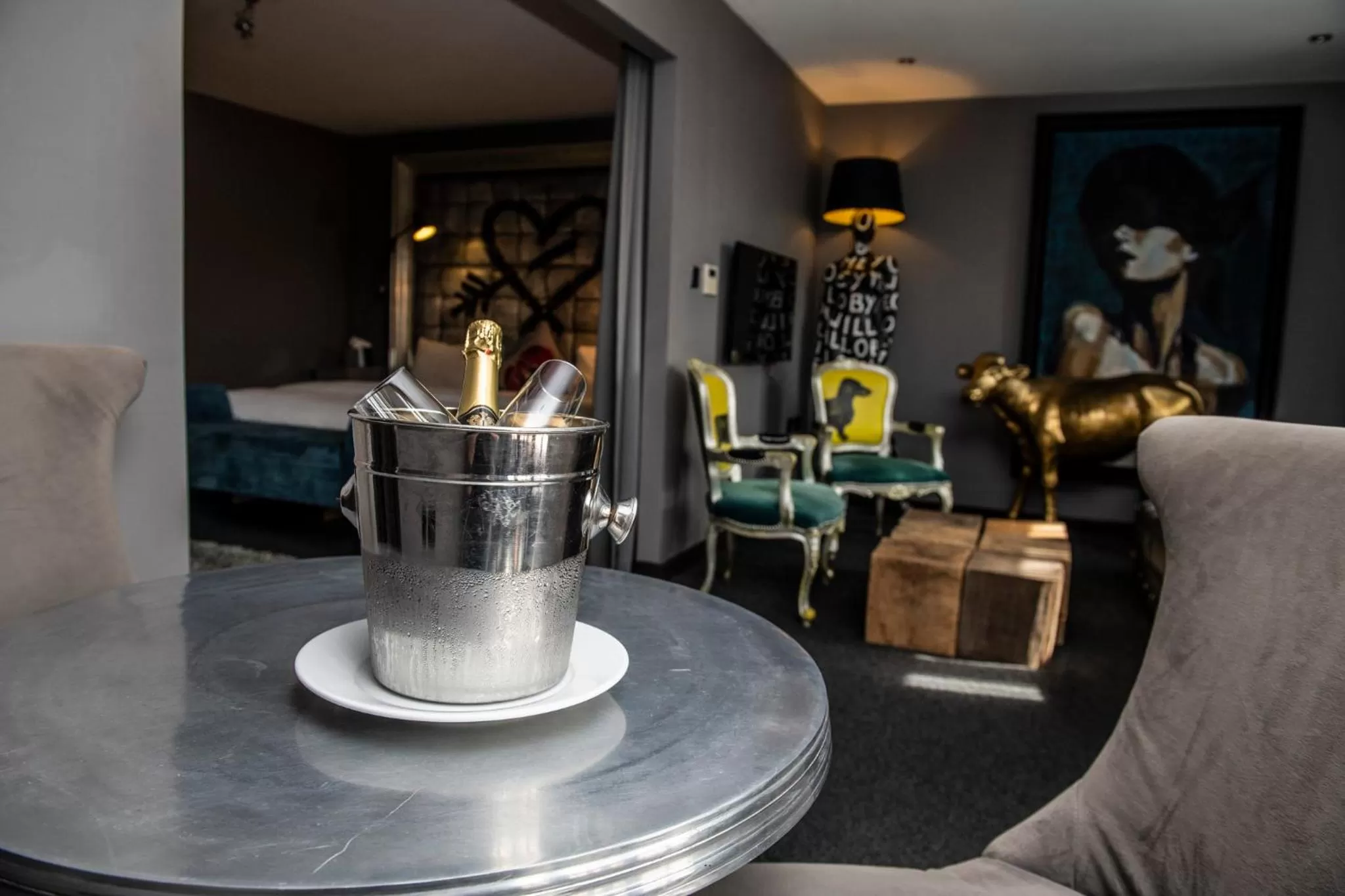 Bedroom in The Exhibitionist Hotel