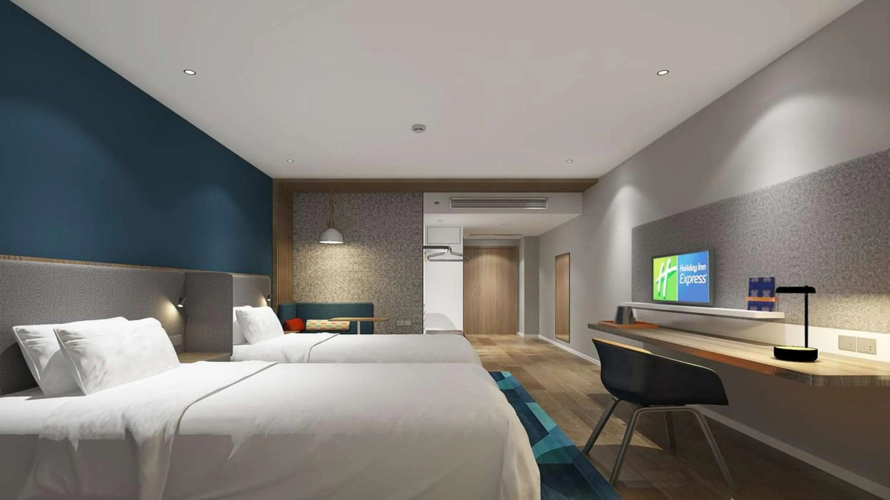 Photo of the whole room, Bed in Holiday Inn Express Shanghai Hongqiao North by IHG