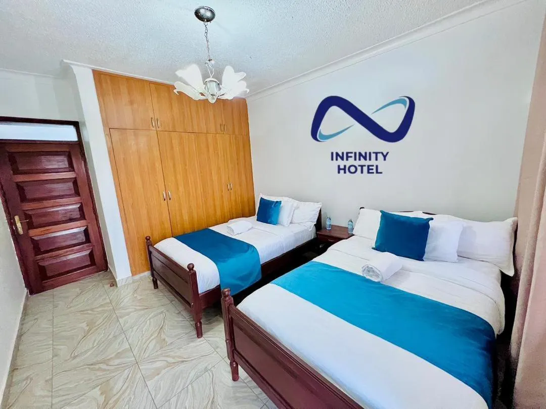 Bed in Infinity Hotel Kampala
