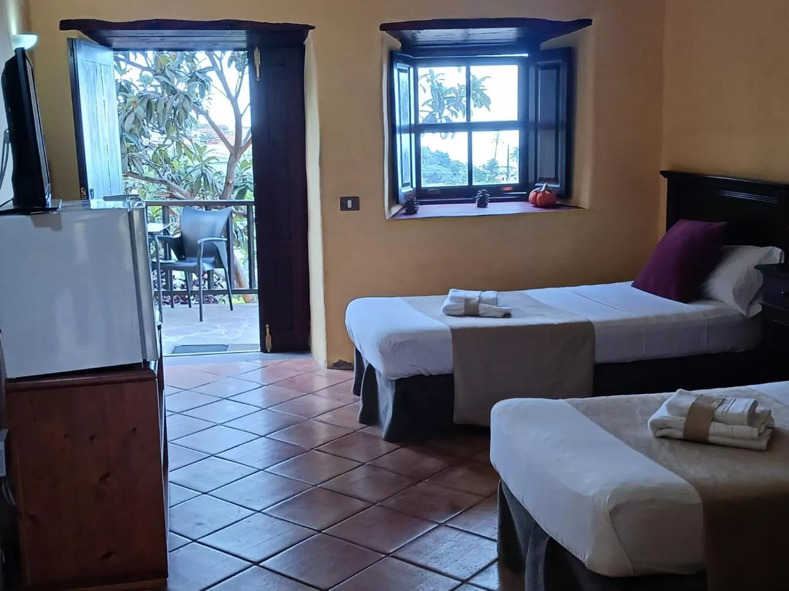 Bedroom, Bed in Hotel Rural La Raya 1866