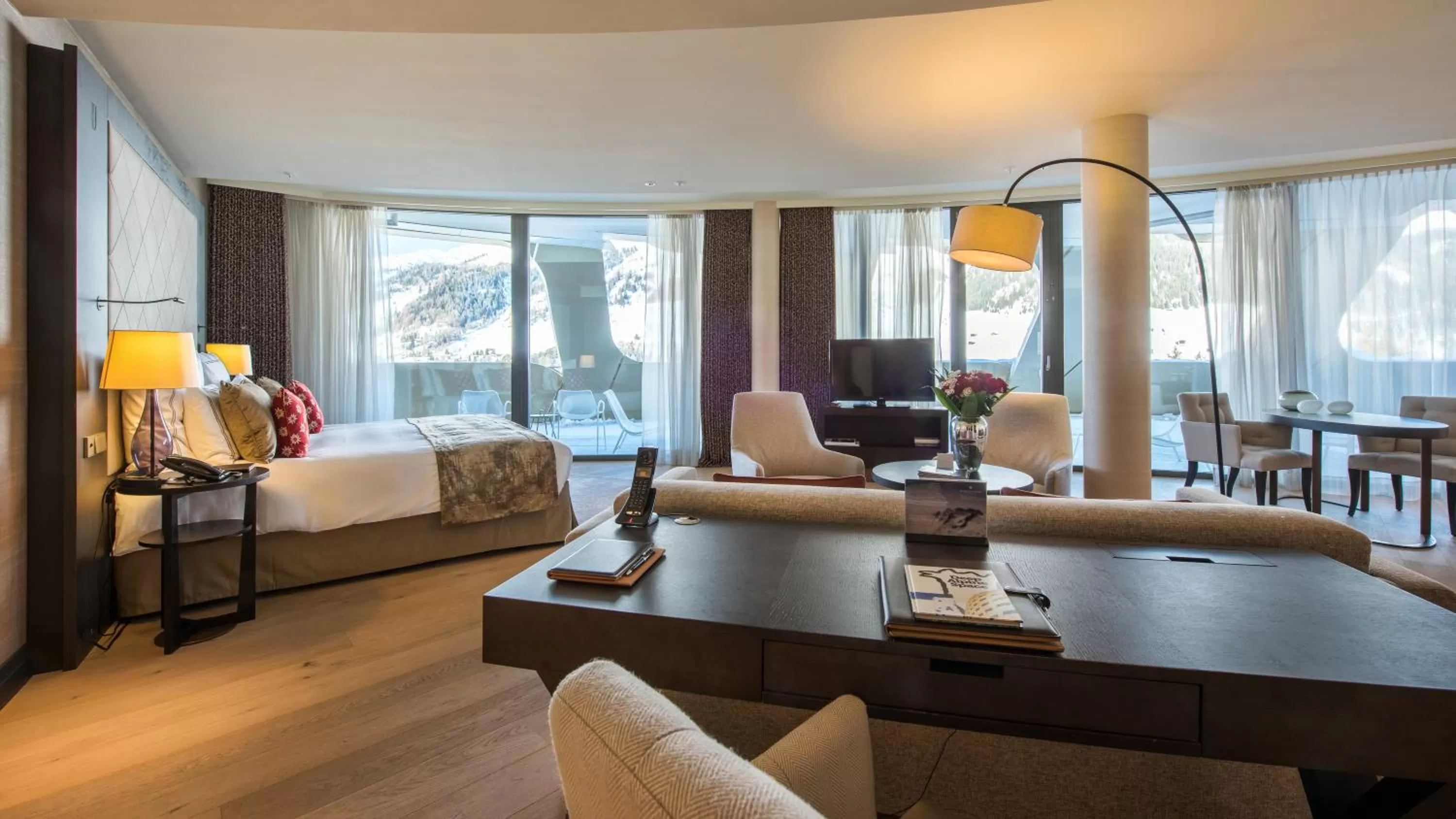 Photo of the whole room, Bed in AlpenGold Hotel Davos