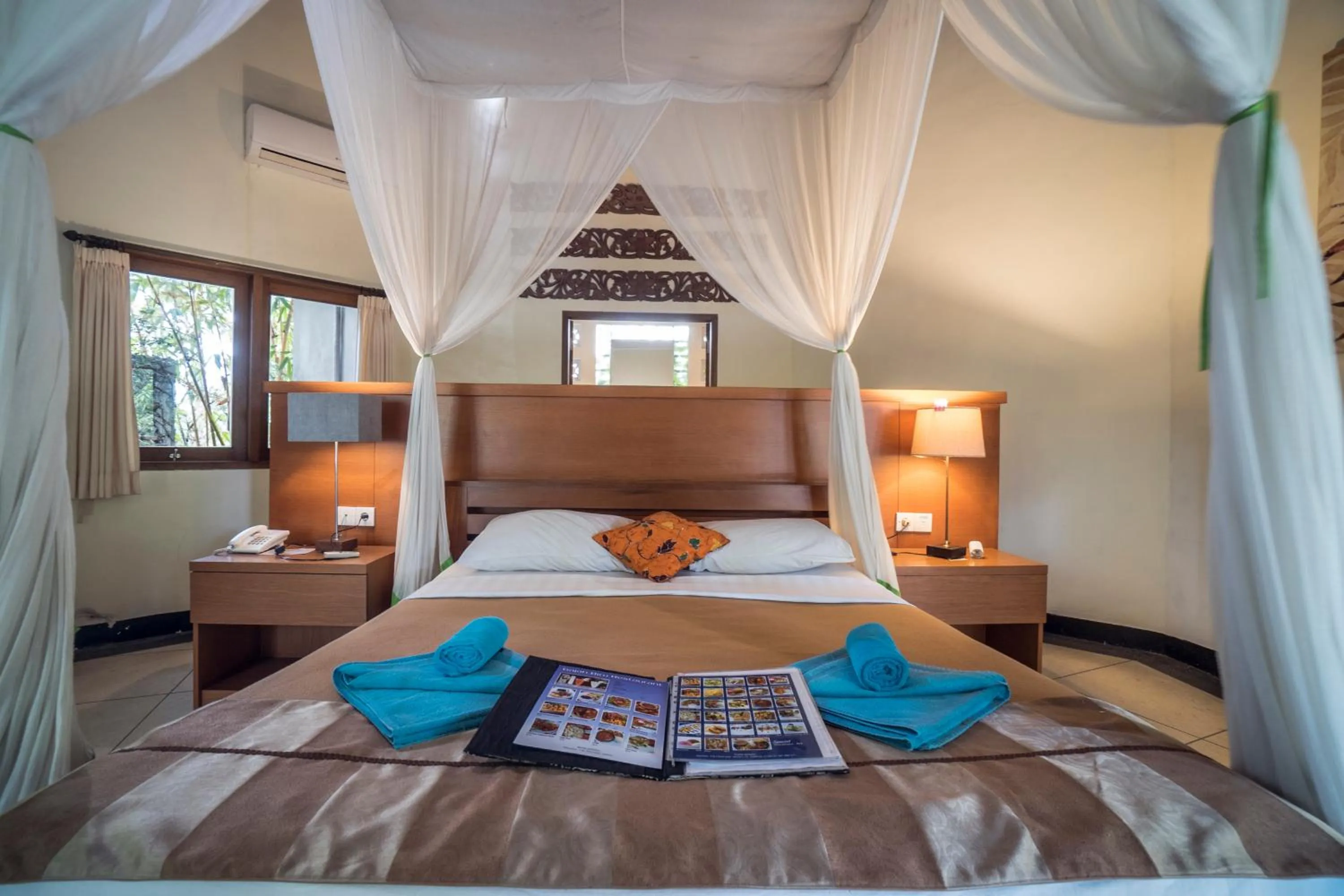 Bedroom, Bed in Gajah Biru Bungalows