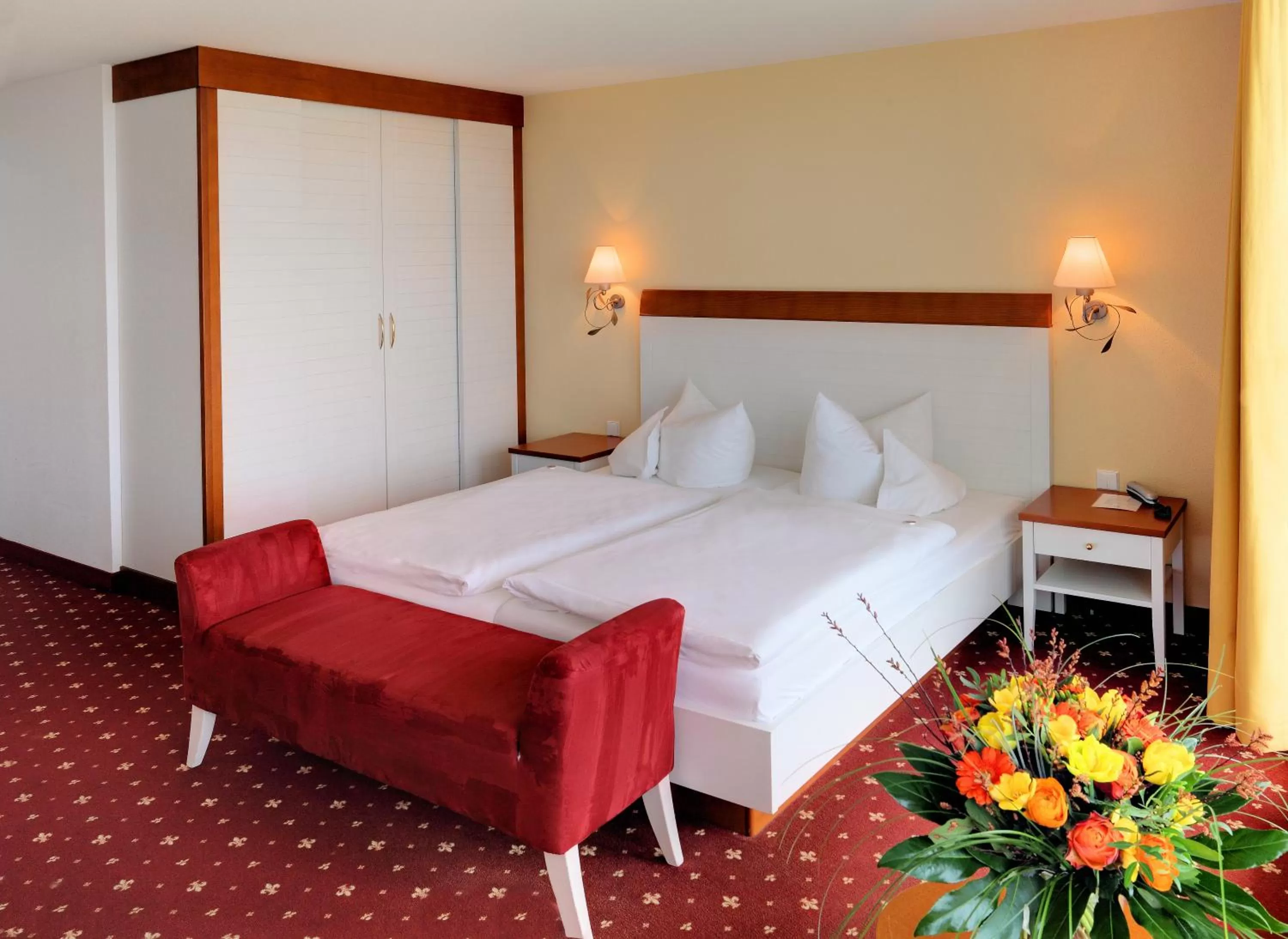 Photo of the whole room, Bed in Hotel Fährhaus