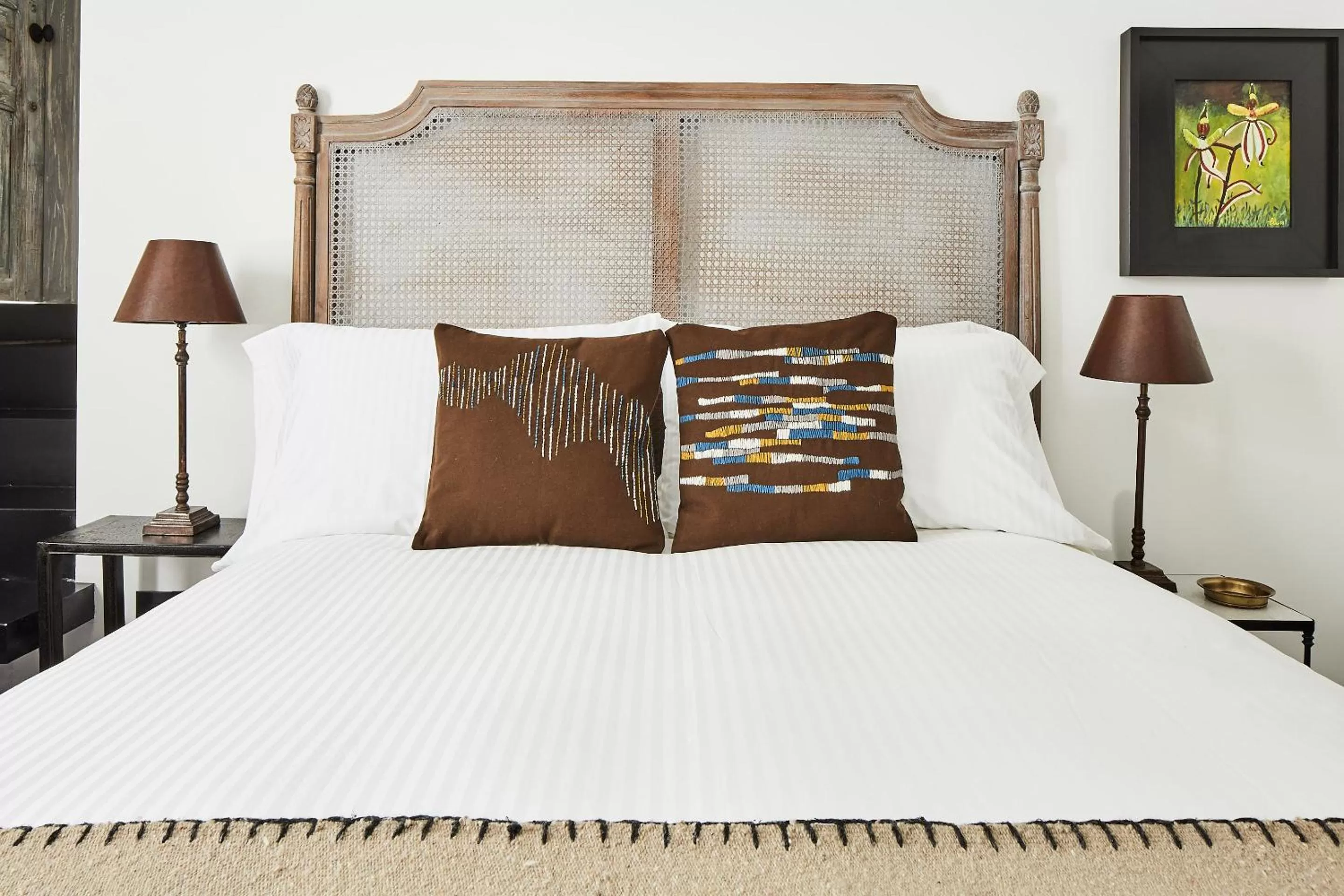 Bed in Orchid House Mexico City