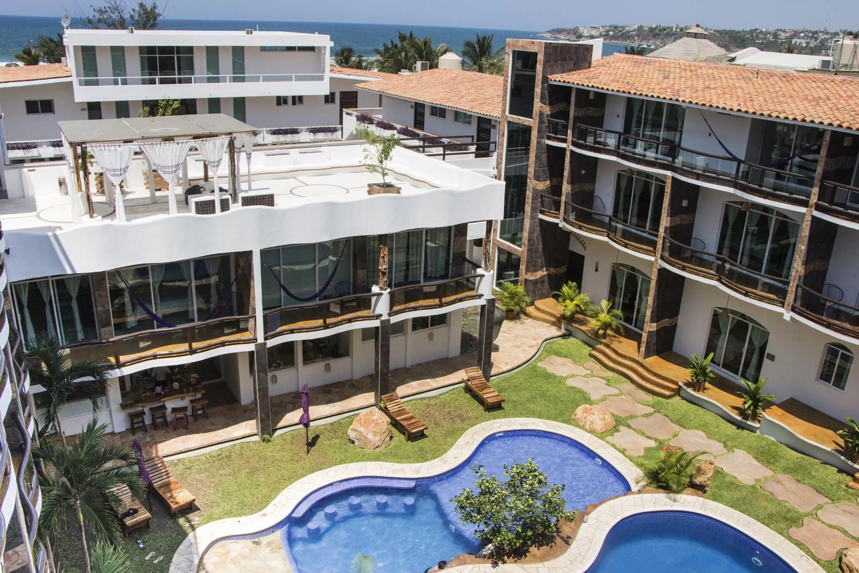 Patio in Hotel Rockaway
