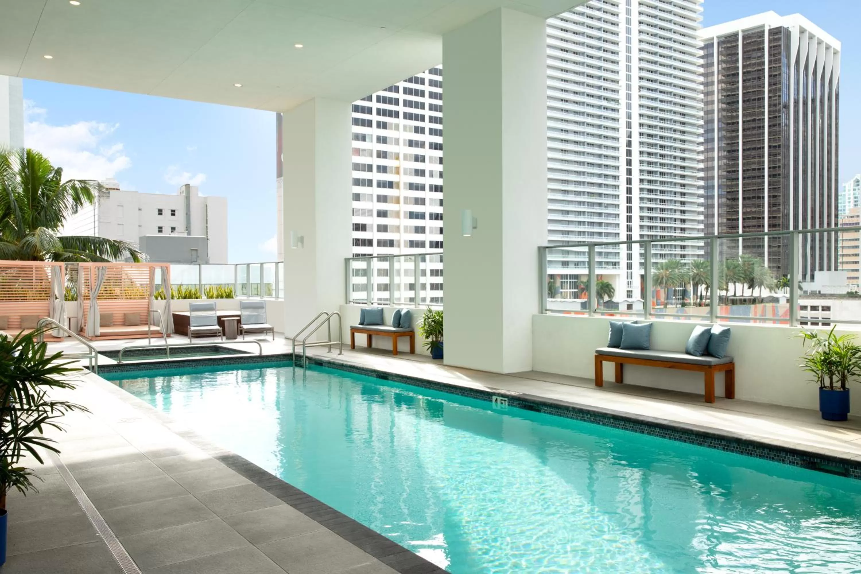 Pool view in YOTELPAD Miami