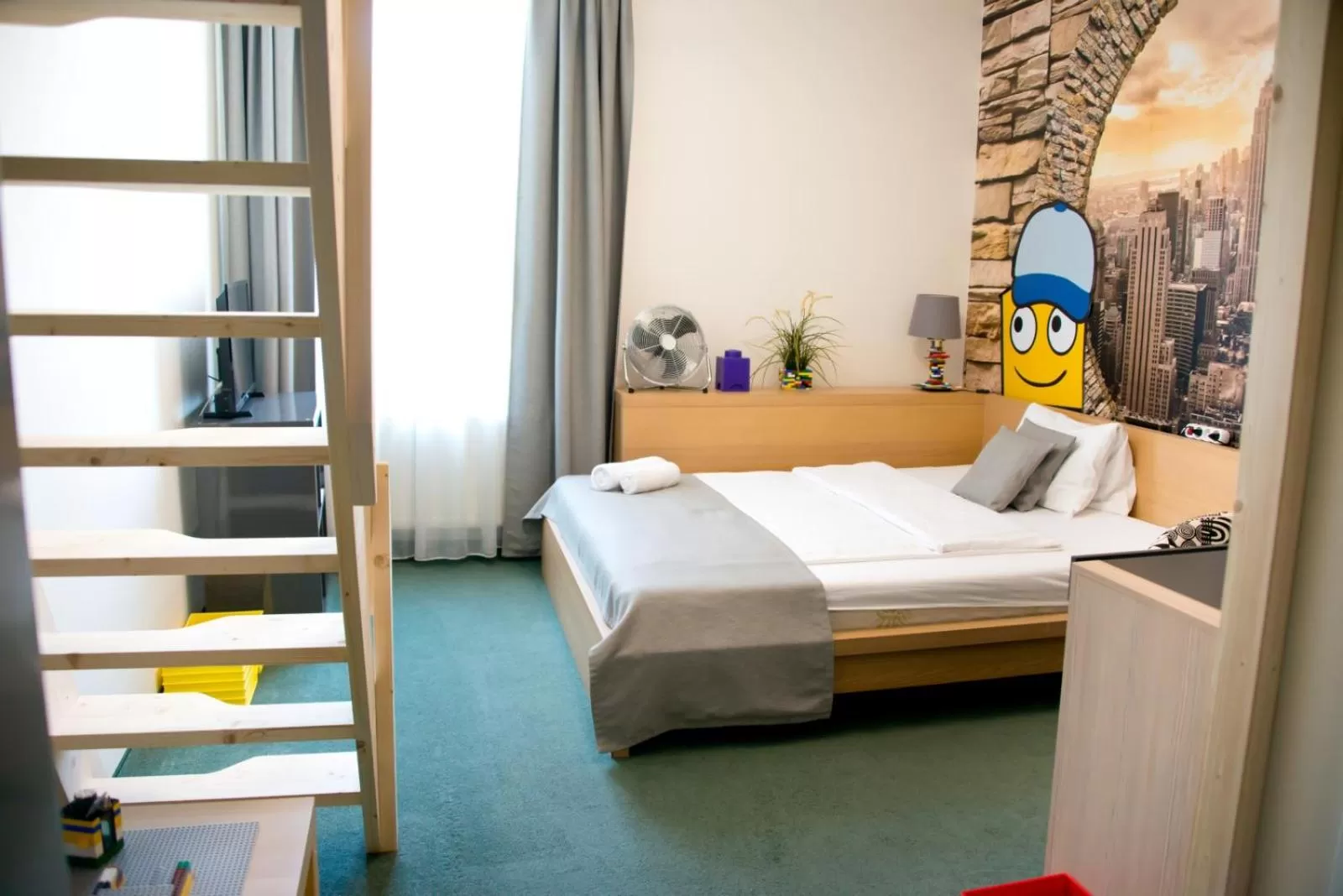 Bed in Hotel a Museum of Bricks