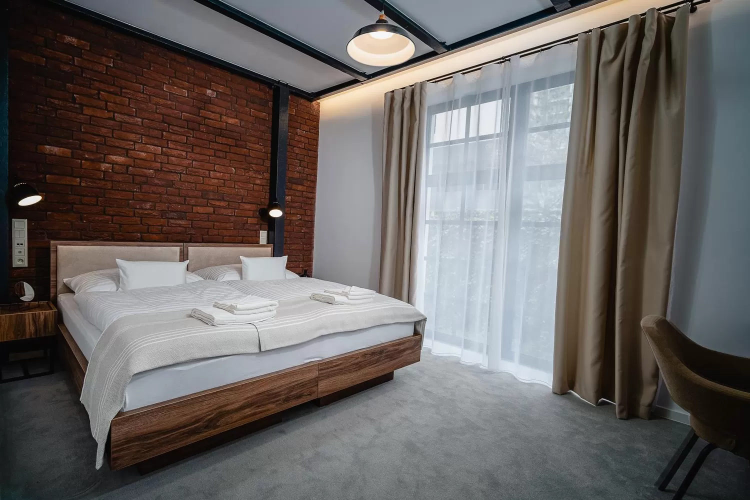 View (from property/room), Bed in Garni Hotel DOCK Bratislava