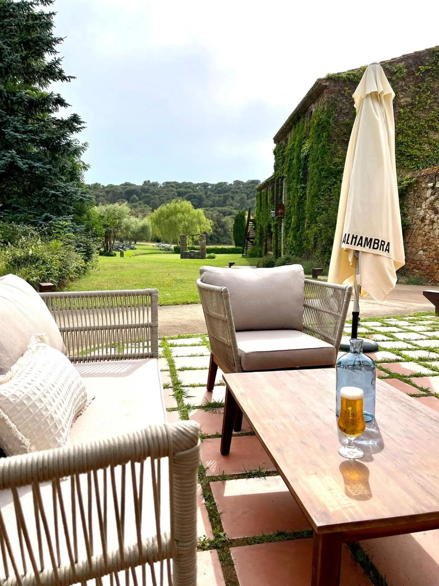 Patio in Mas Salvi Country Boutique Hotel