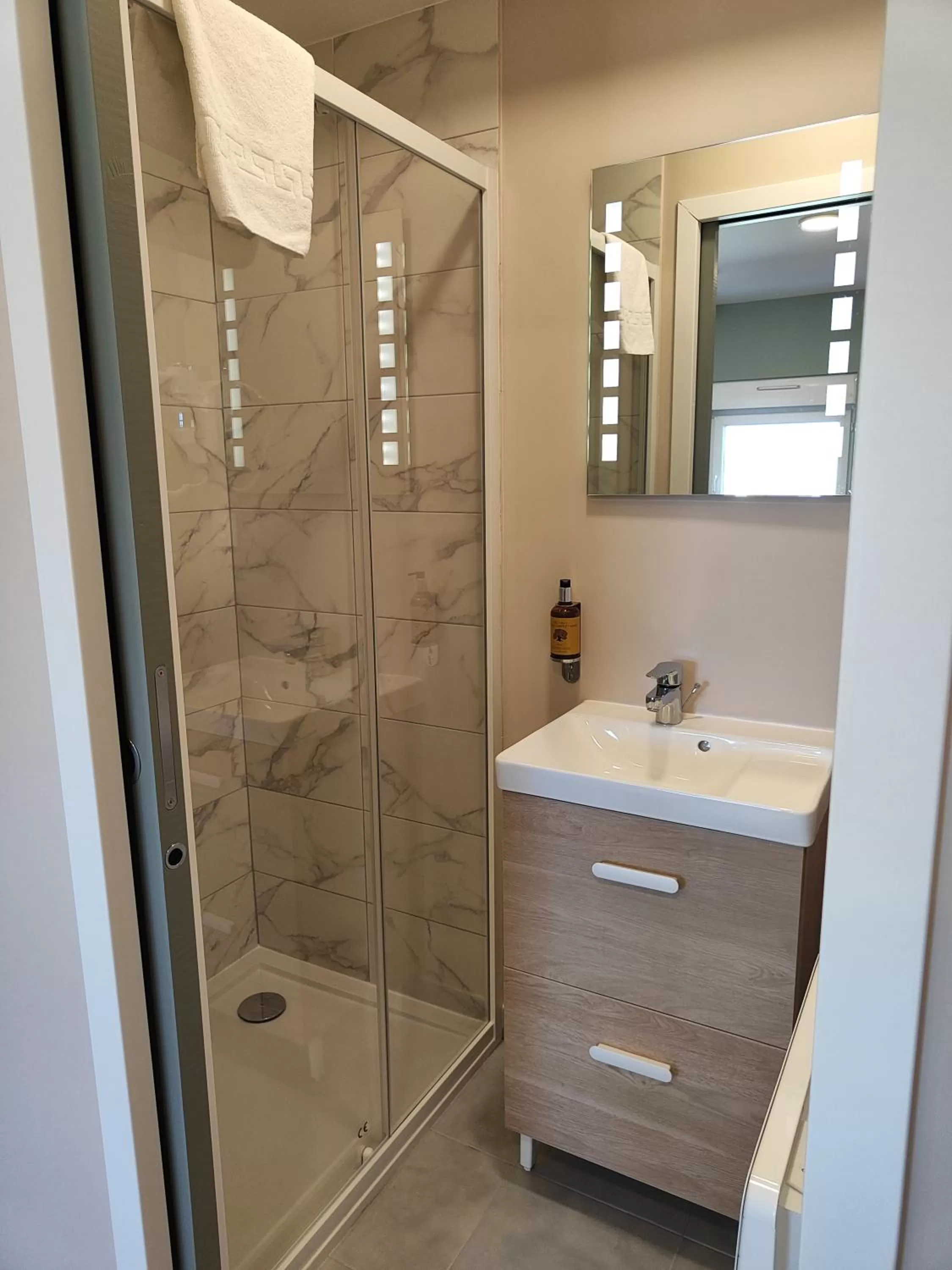 Shower in Hotel de la Terrasse