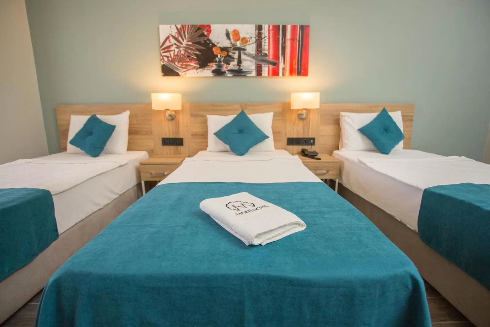 Bed in Marti Beach Hotel