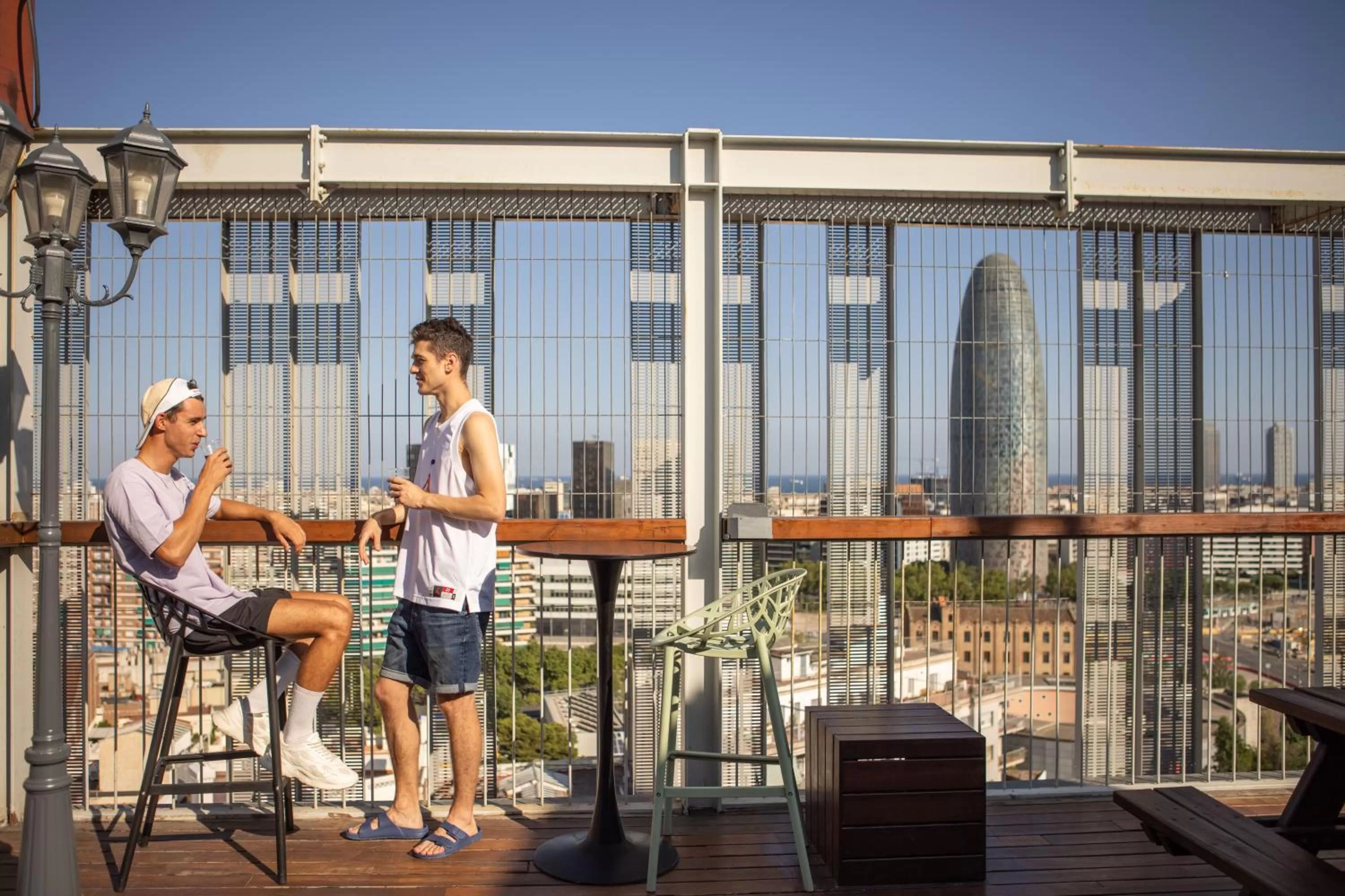 Balcony/Terrace in Urbany Hostel Barcelona