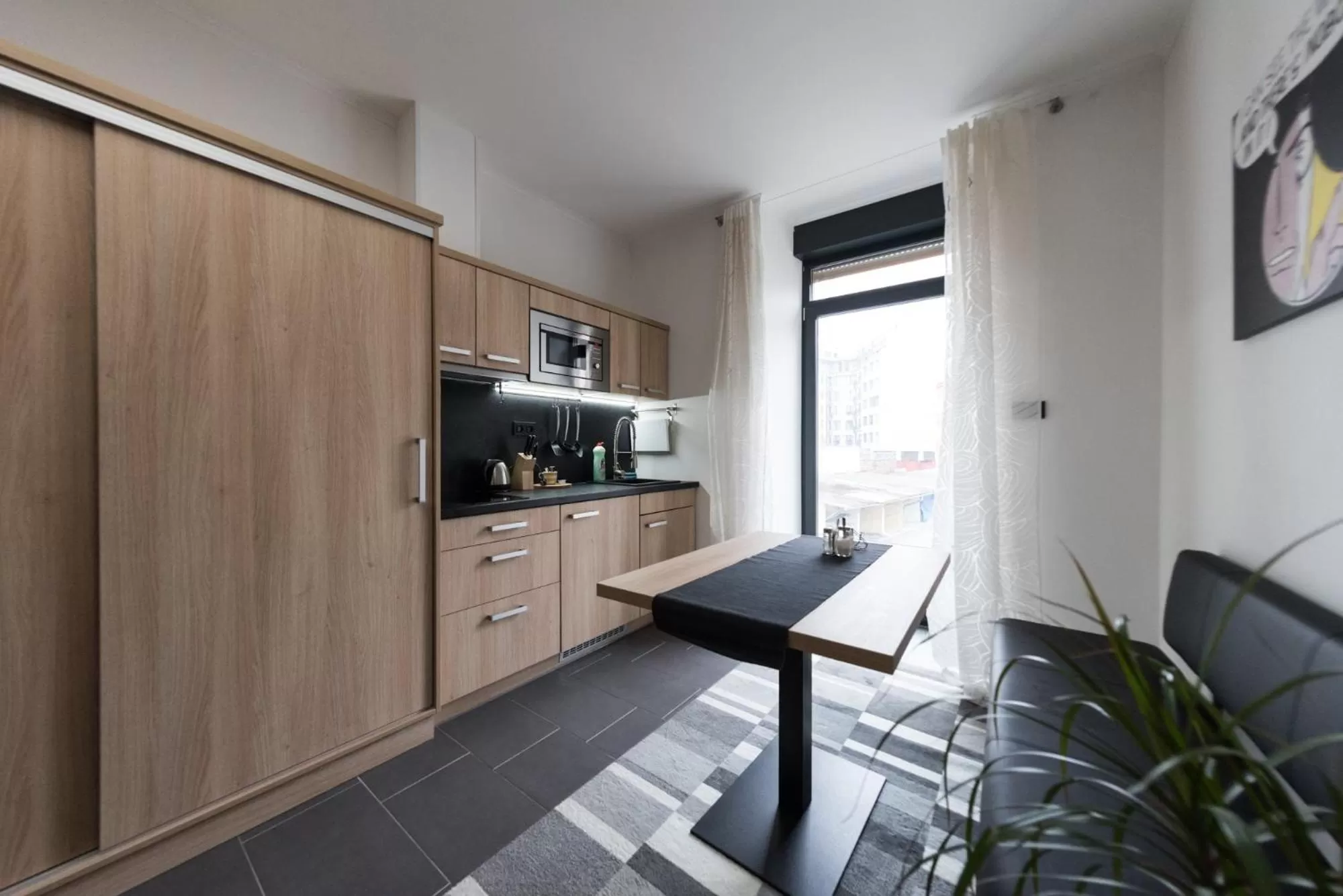 Kitchen or kitchenette in Hotel Plzeň