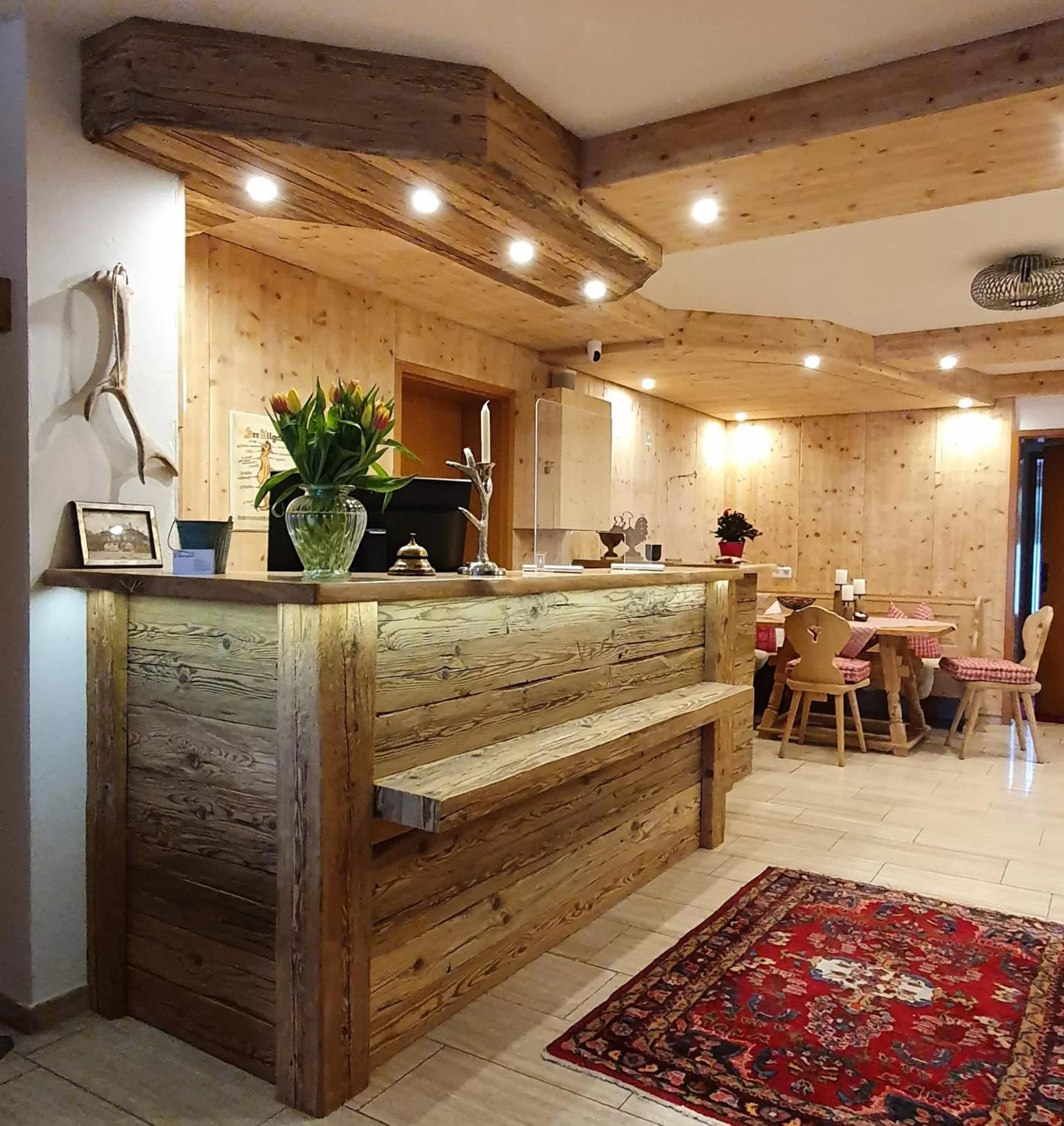 Lobby or reception in Hotel Oberwirt Wangen