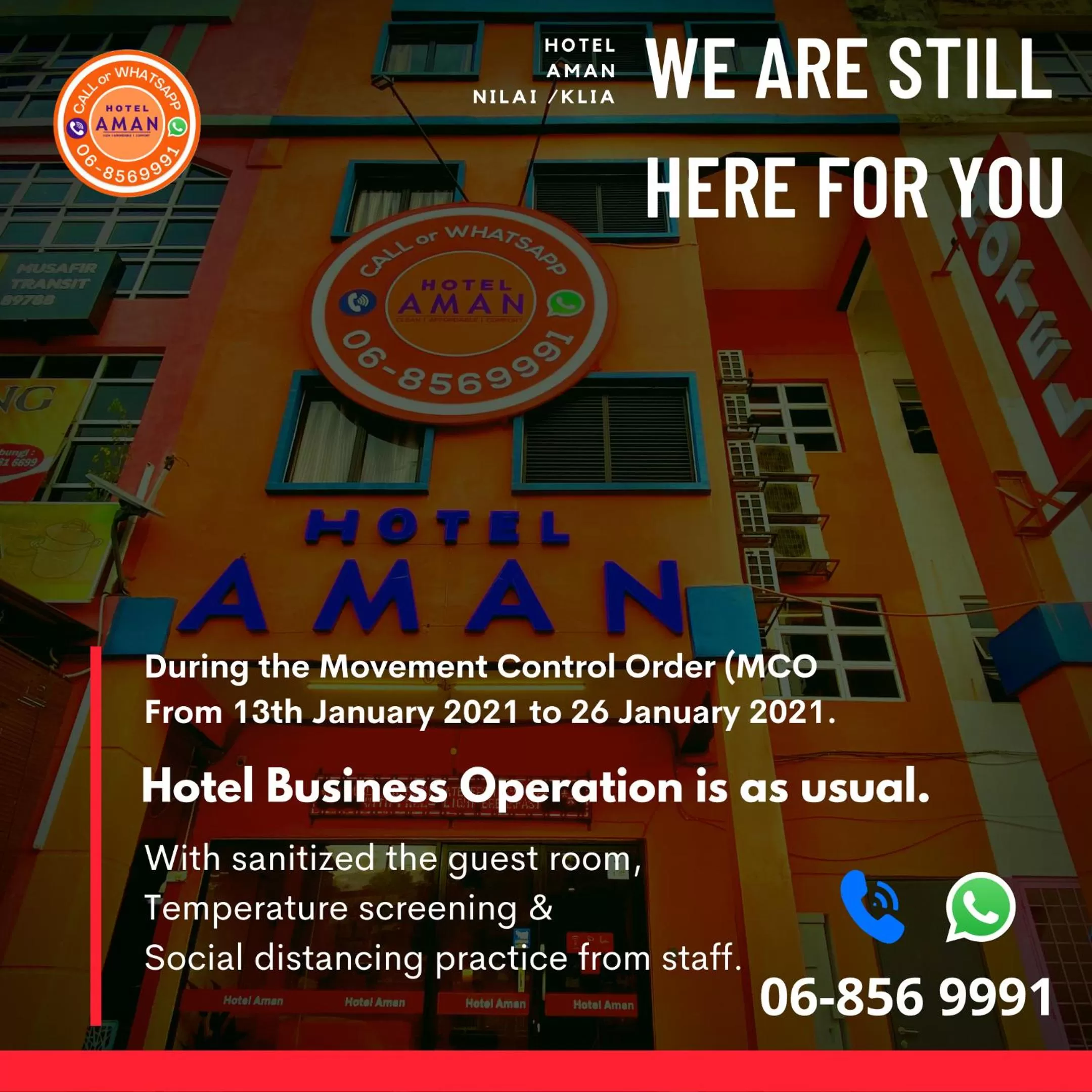 Property logo or sign in Hotel Aman- Nilai & KLIA