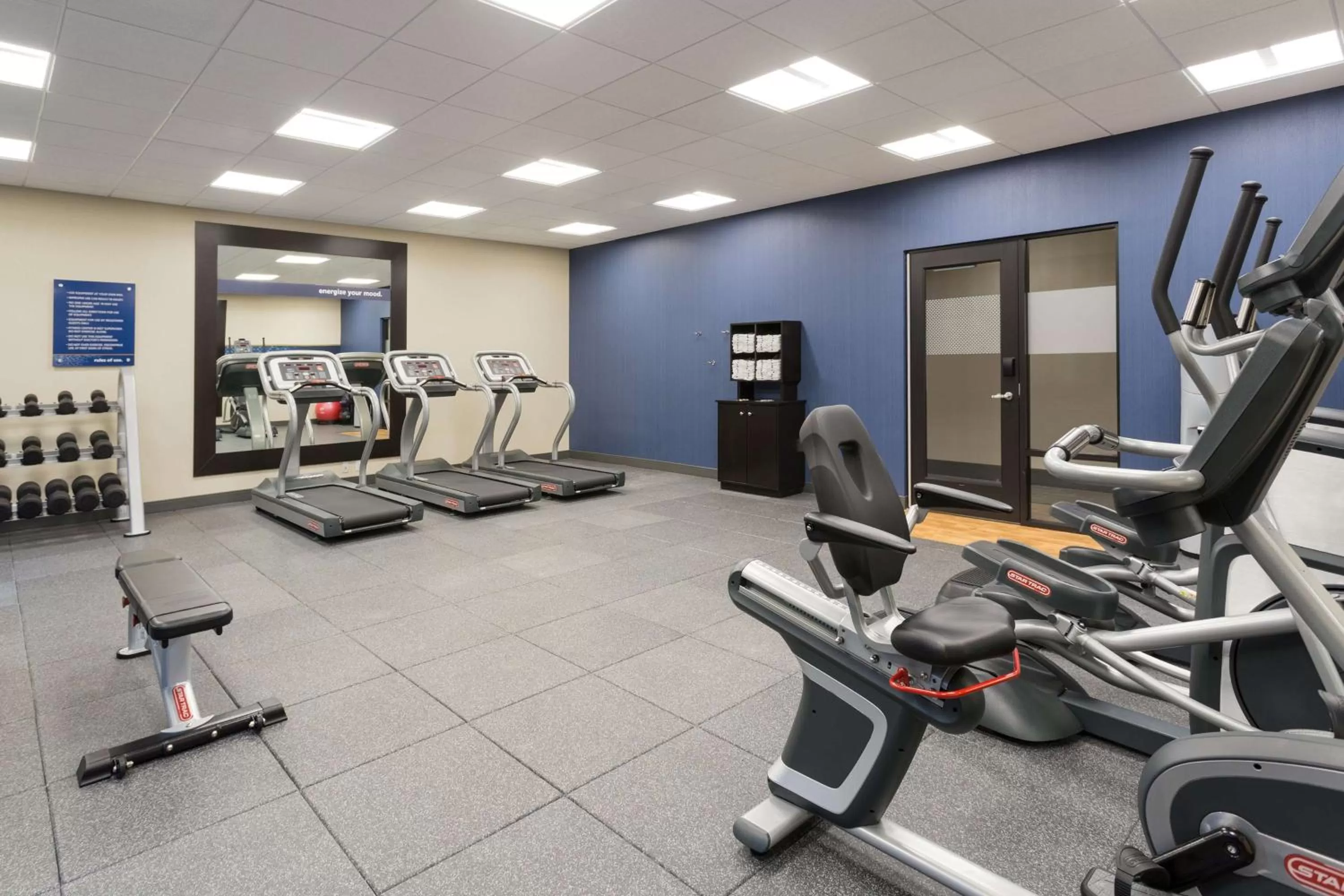 Fitness centre/facilities in Hampton Inn & Suites West Des Moines Mill Civic