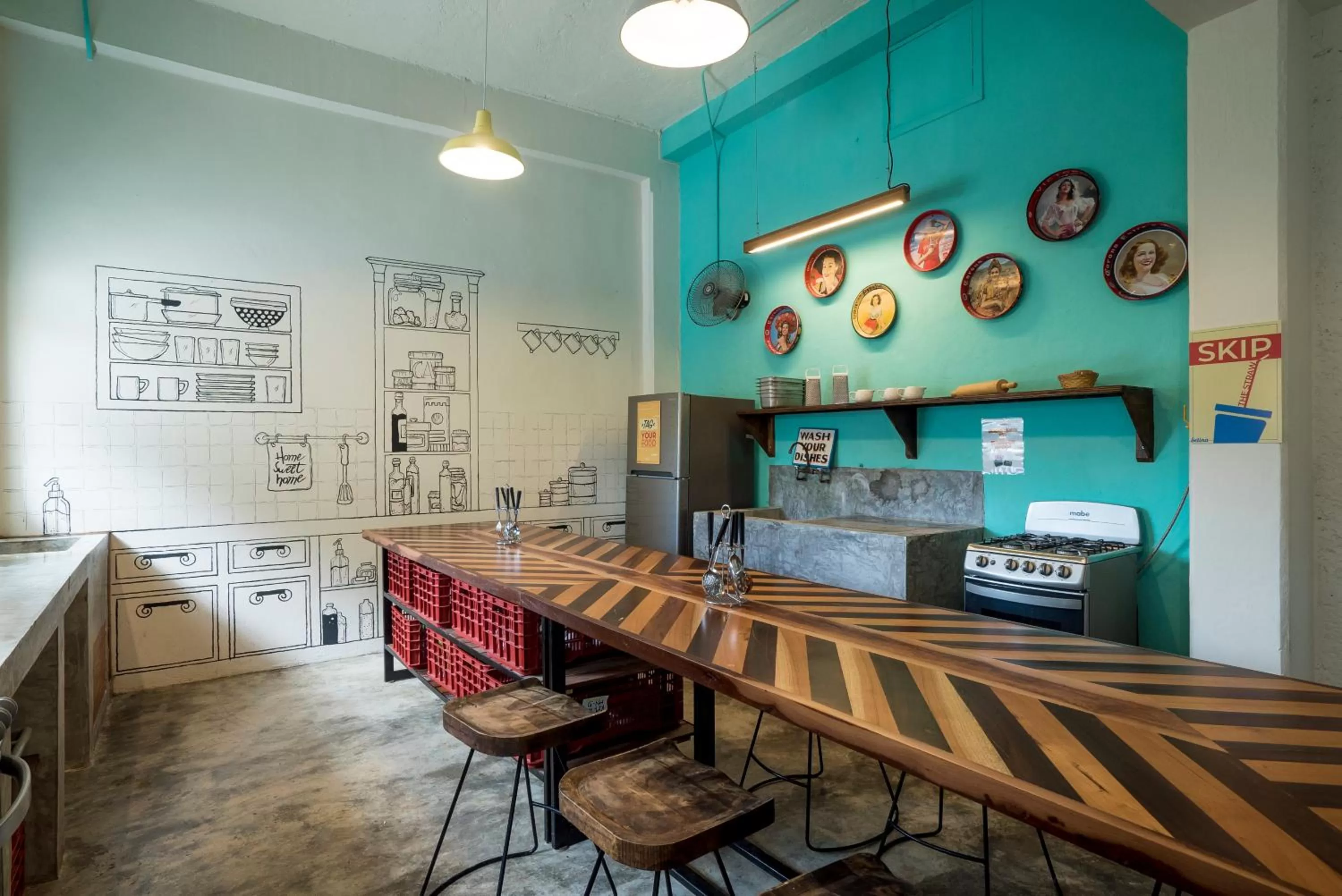 Kitchen or kitchenette in Nílu Cancun Downtown by Selina