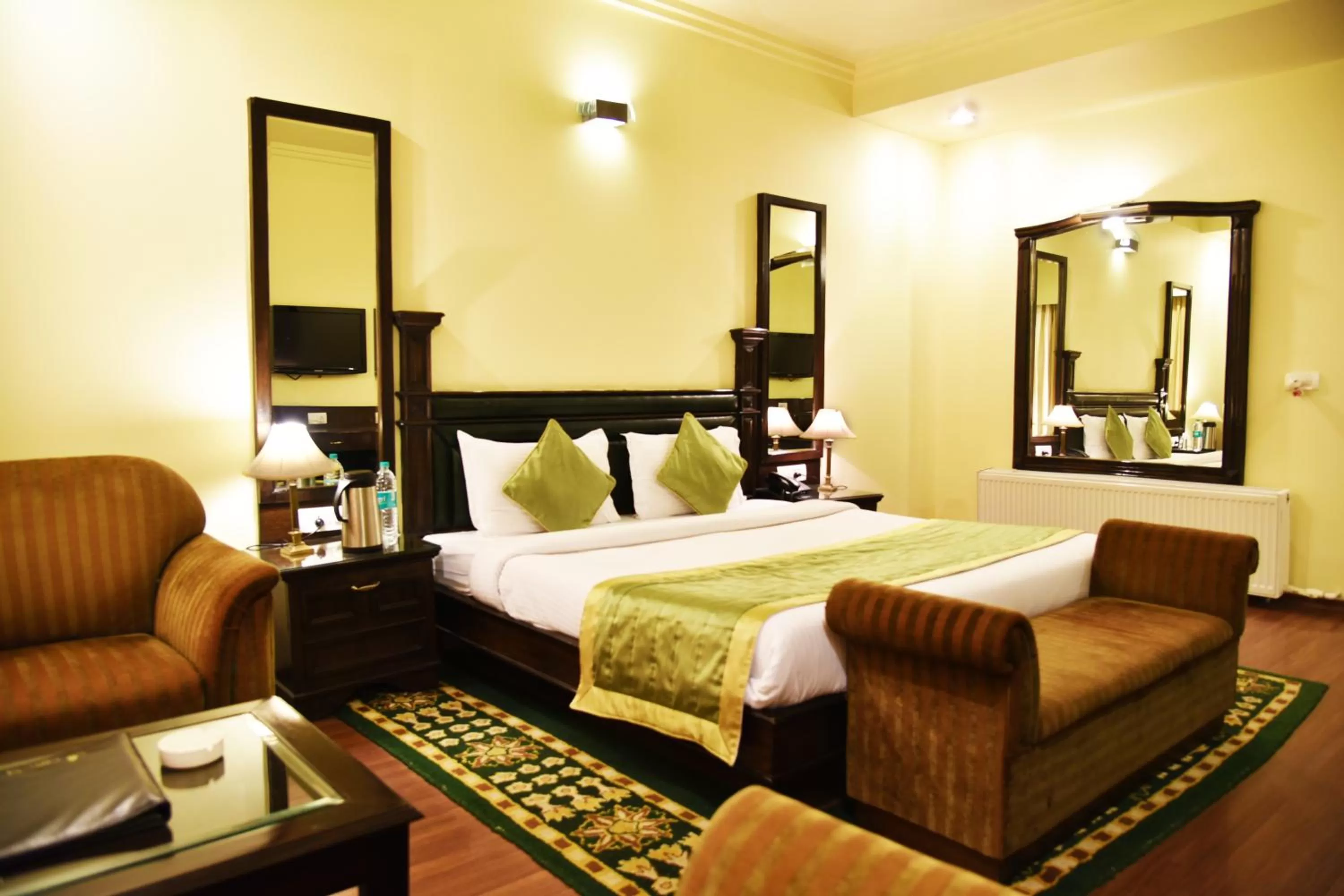 Bedroom, Bed in Indraprastha Resort - Centrally Heated Rooms, with Gym, Games & Spa