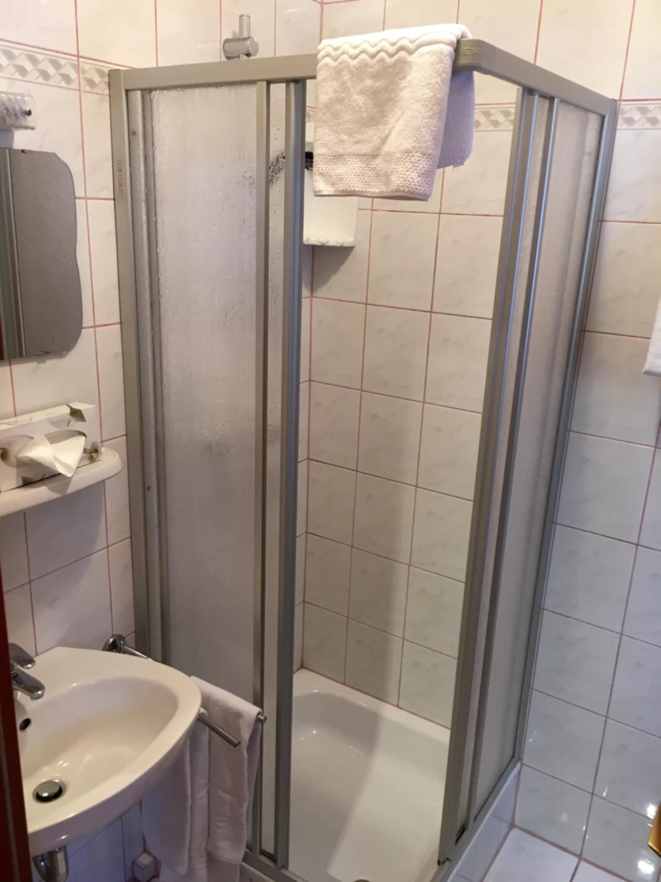 Bathroom in B&B Pension Karlsdorfer Hof