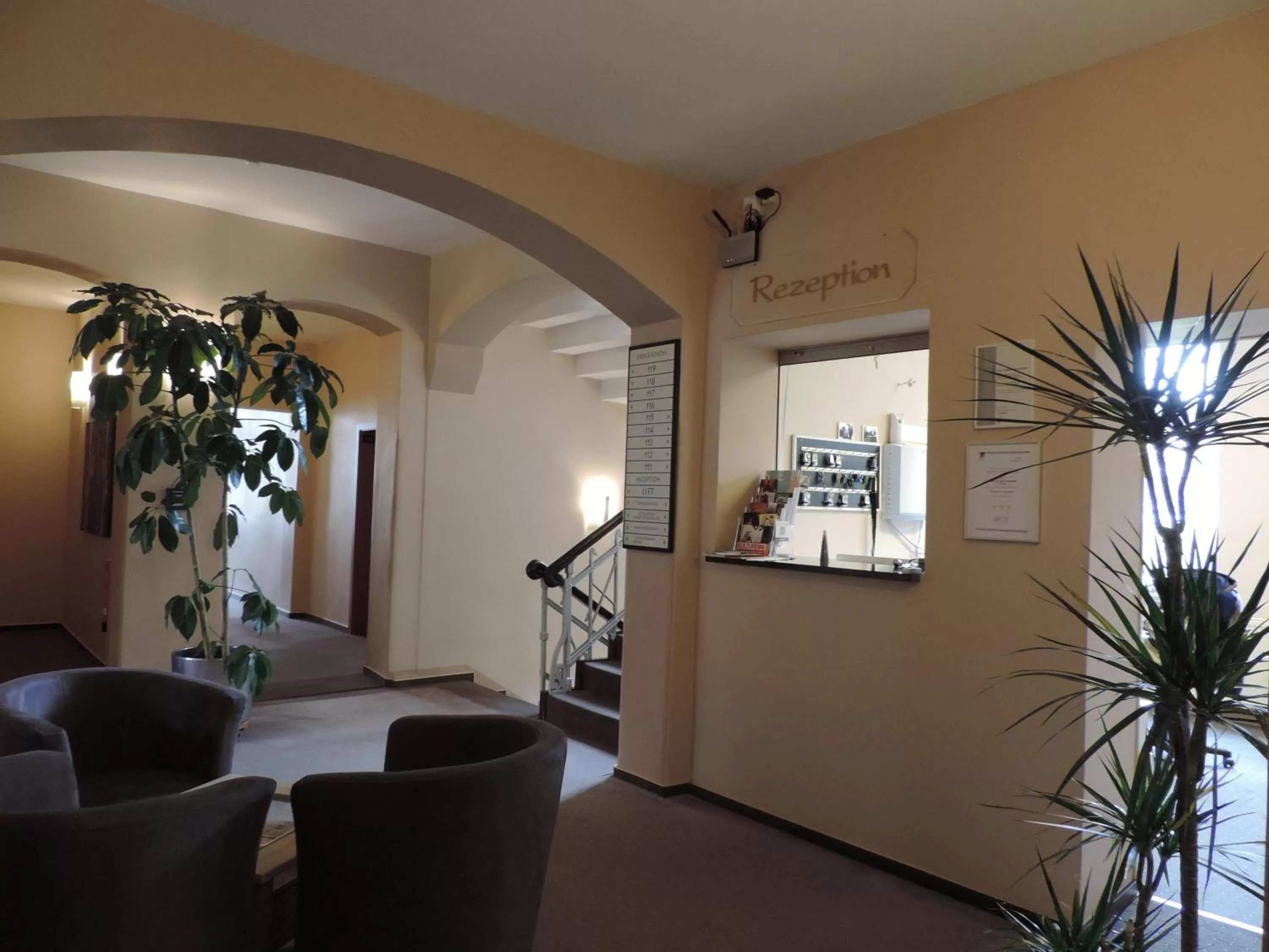 Lobby or reception in Hotel Carl von Clausewitz