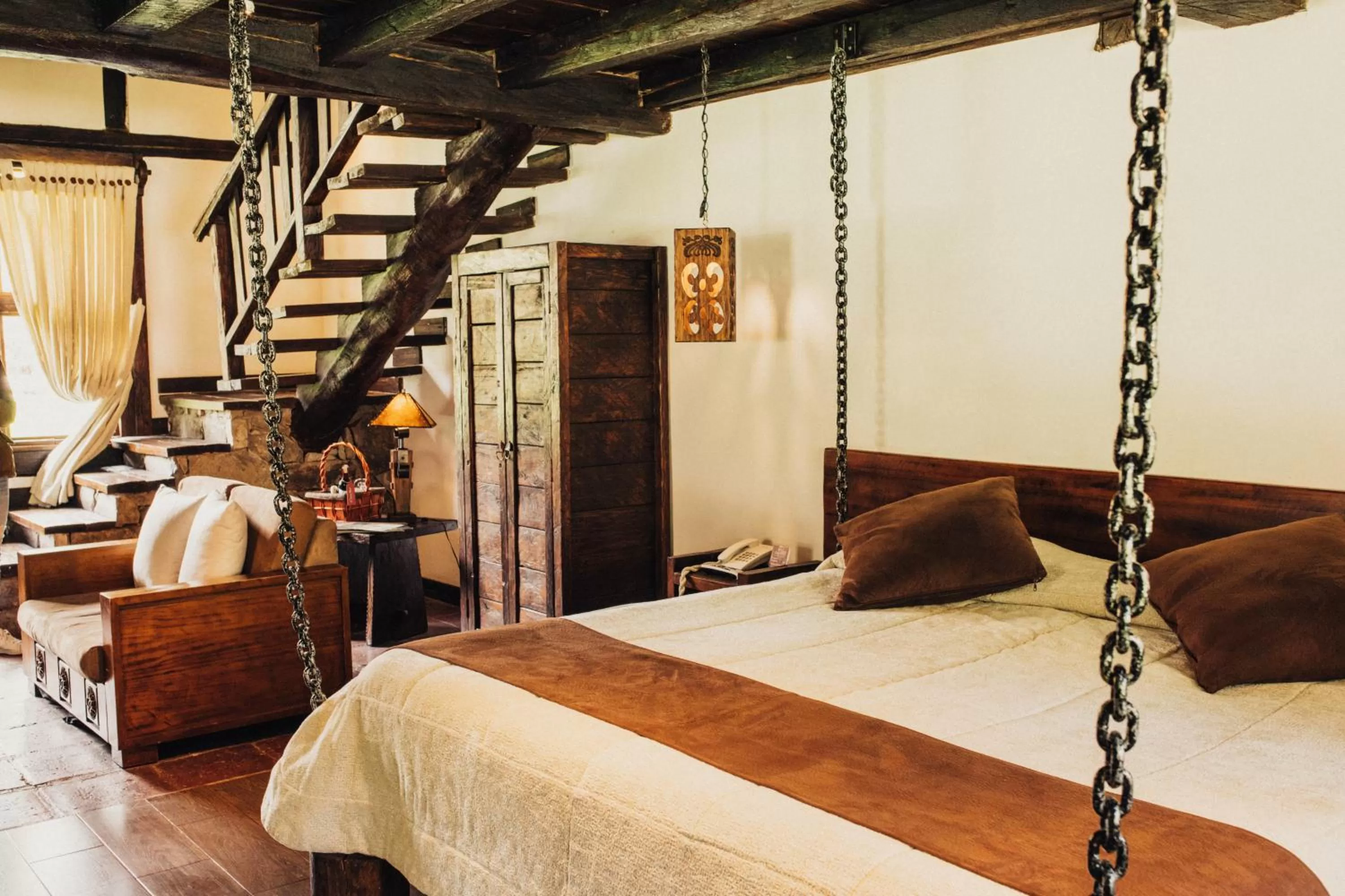 Bed in Hacienda Hostería Dos Chorreras