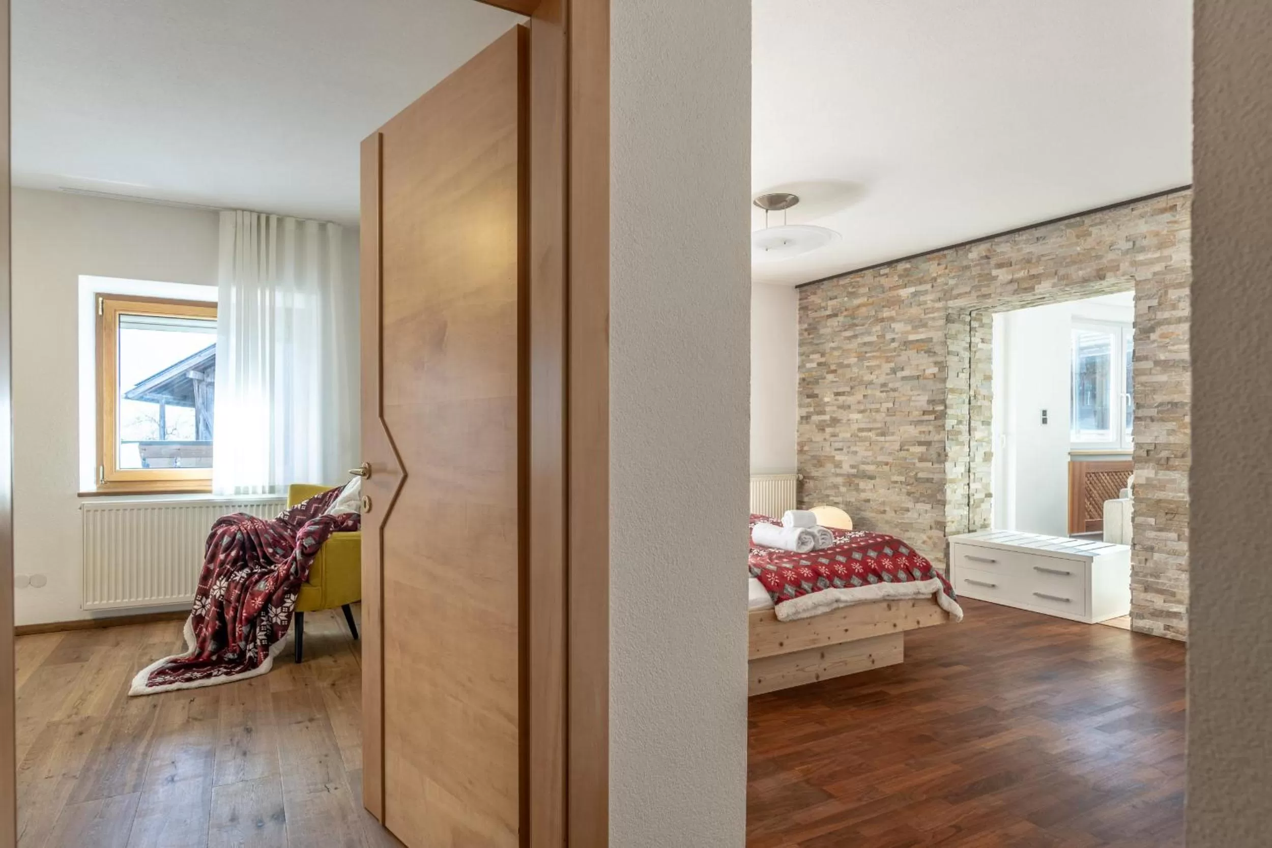 Bed in Hotel Kronplatzer Hof