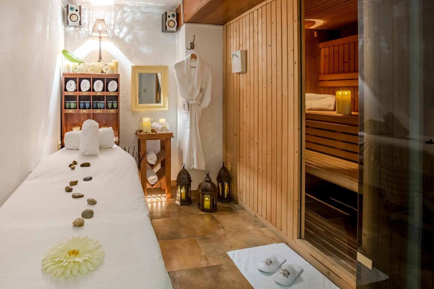 Sauna, Bed in La Posada del Mar