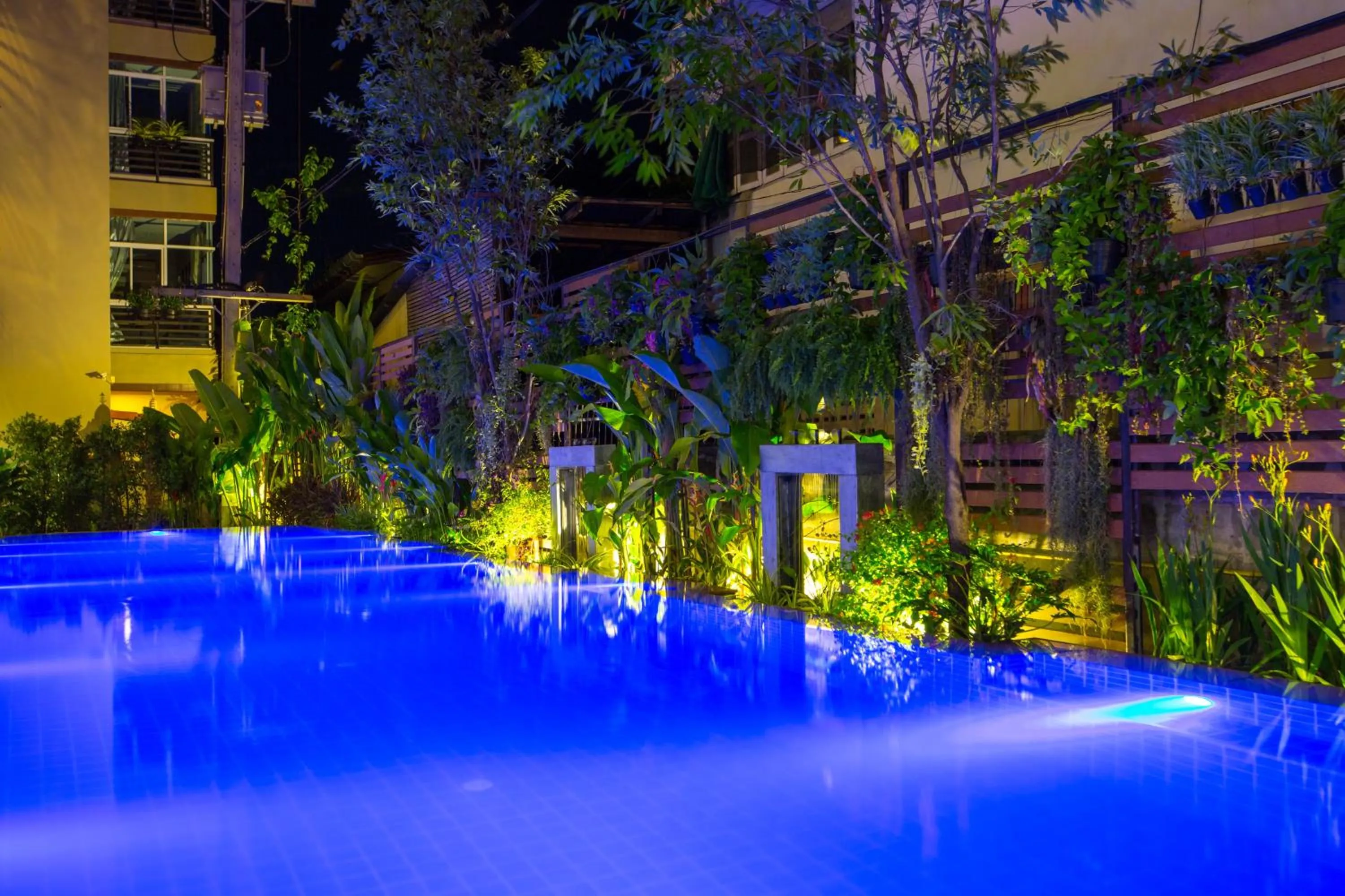 Pool view in Chiang Mai Waroros Boutique Hotel