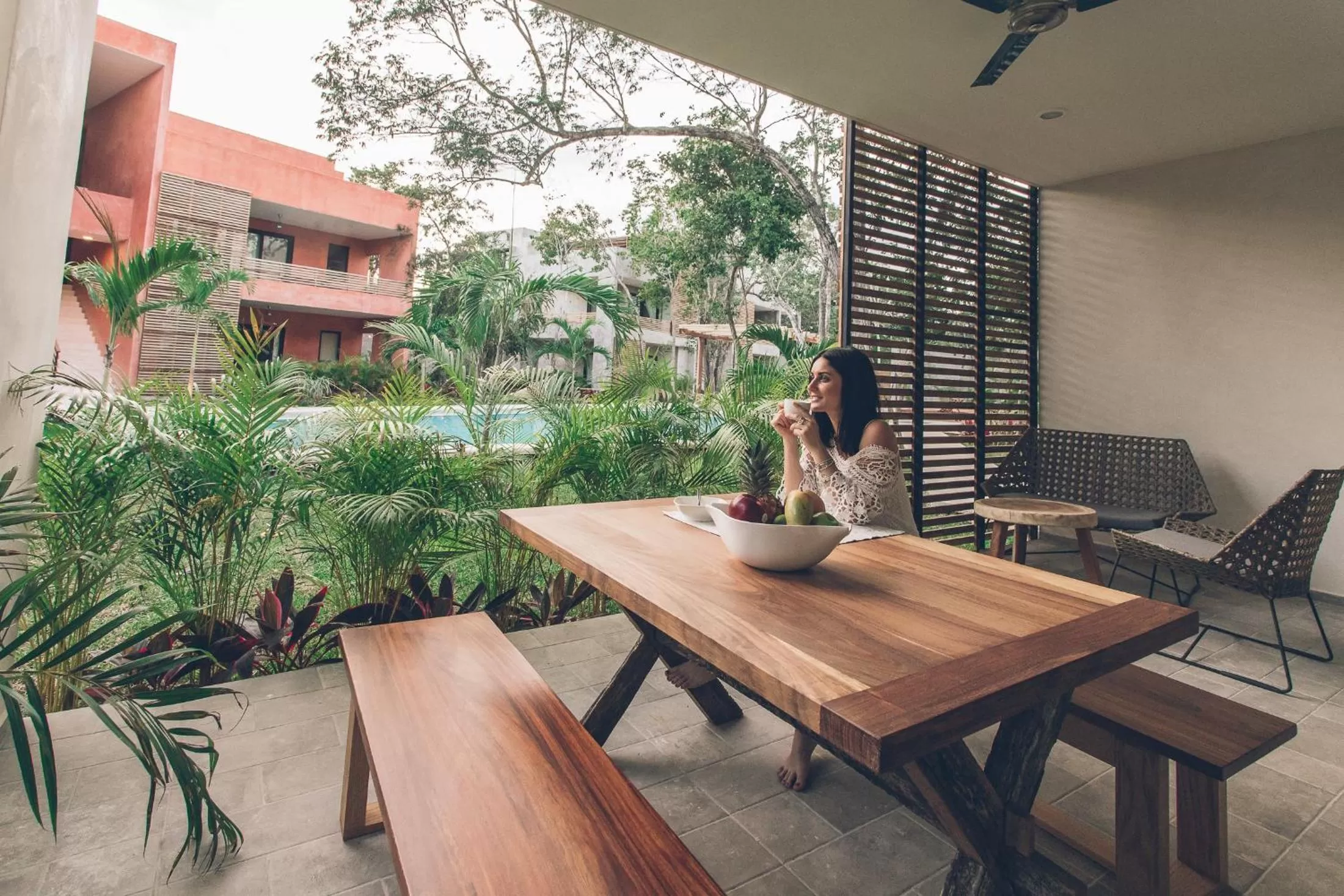 Patio in Panacea Condo Tulum