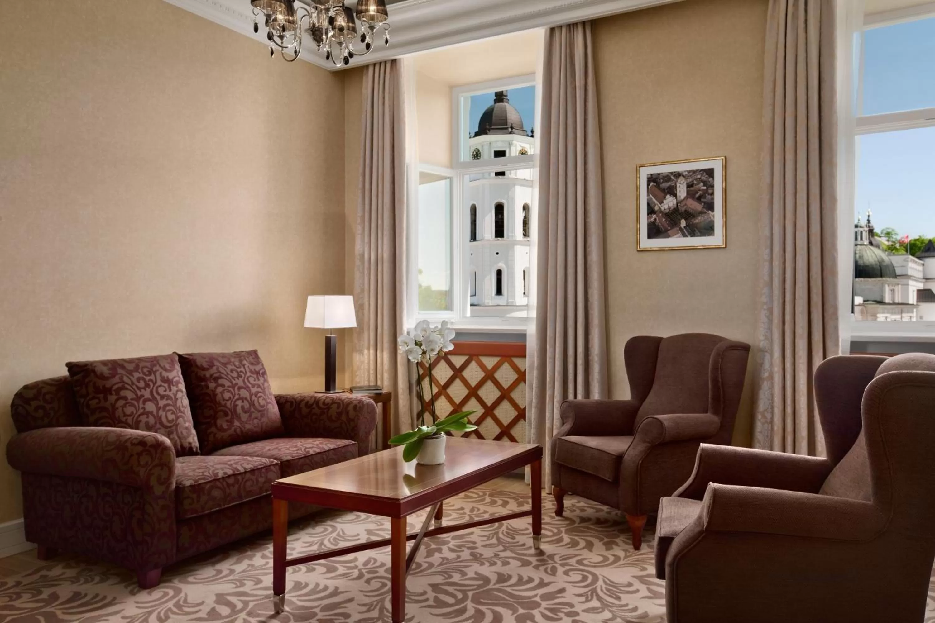 Seating area in Grand Hotel Kempinski Vilnius