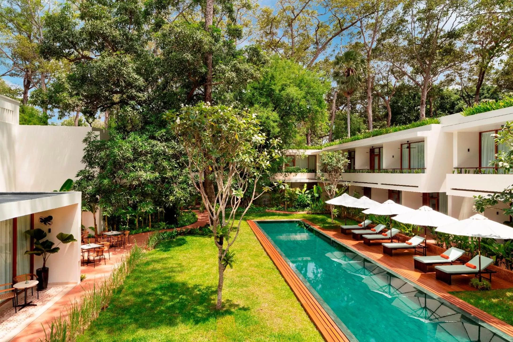 Pool view in FCC Angkor by Avani