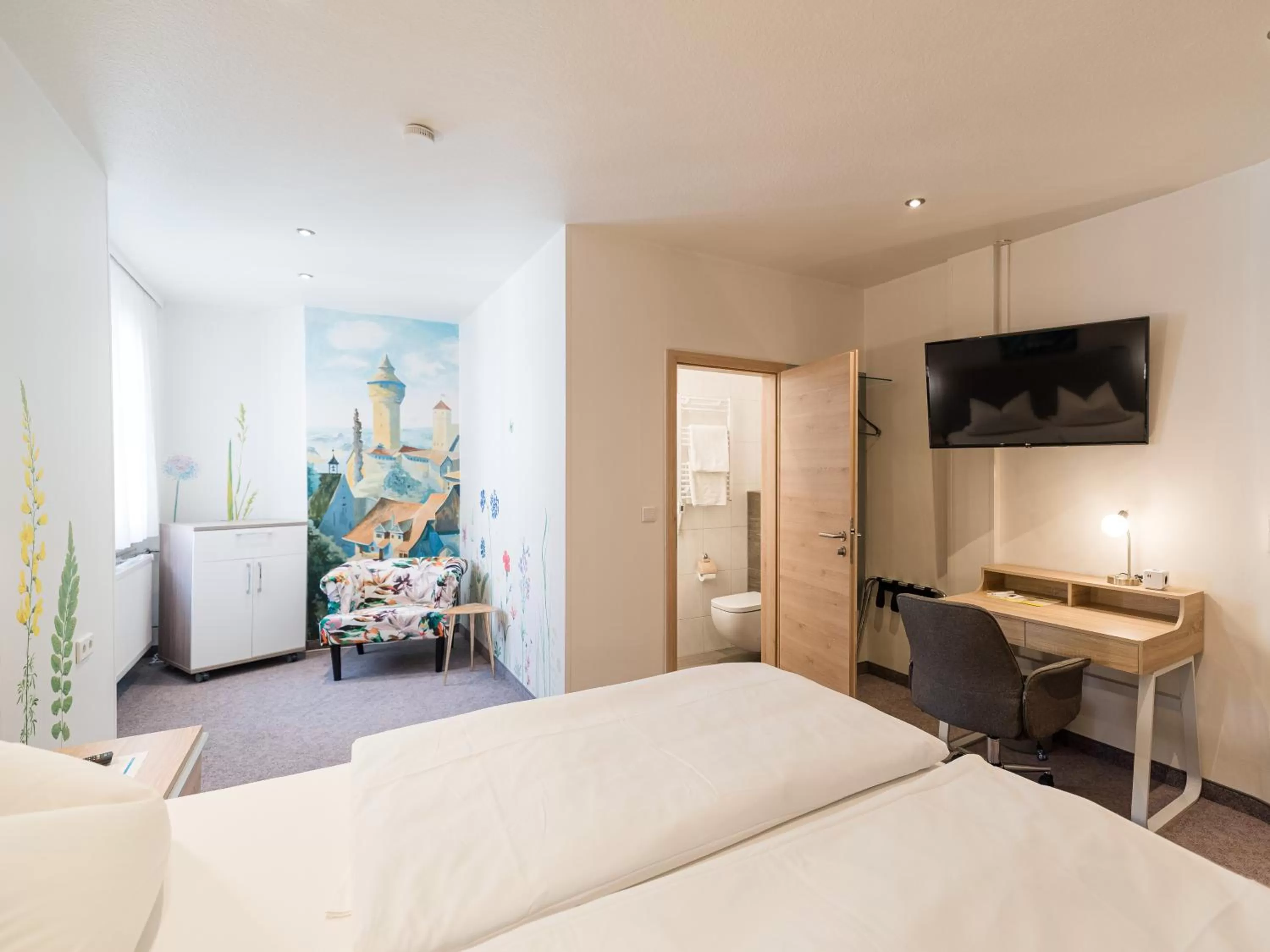 TV and multimedia, Bed in PrivatHotel Probst