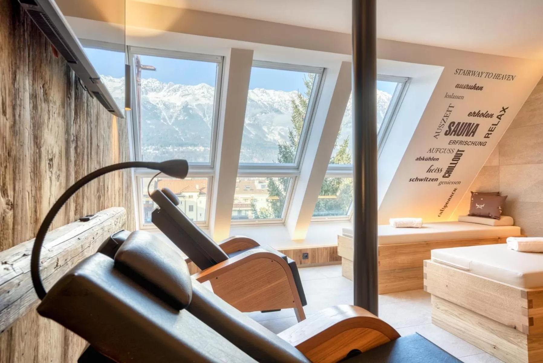 Sauna, Bed in Leipziger Hof Innsbruck