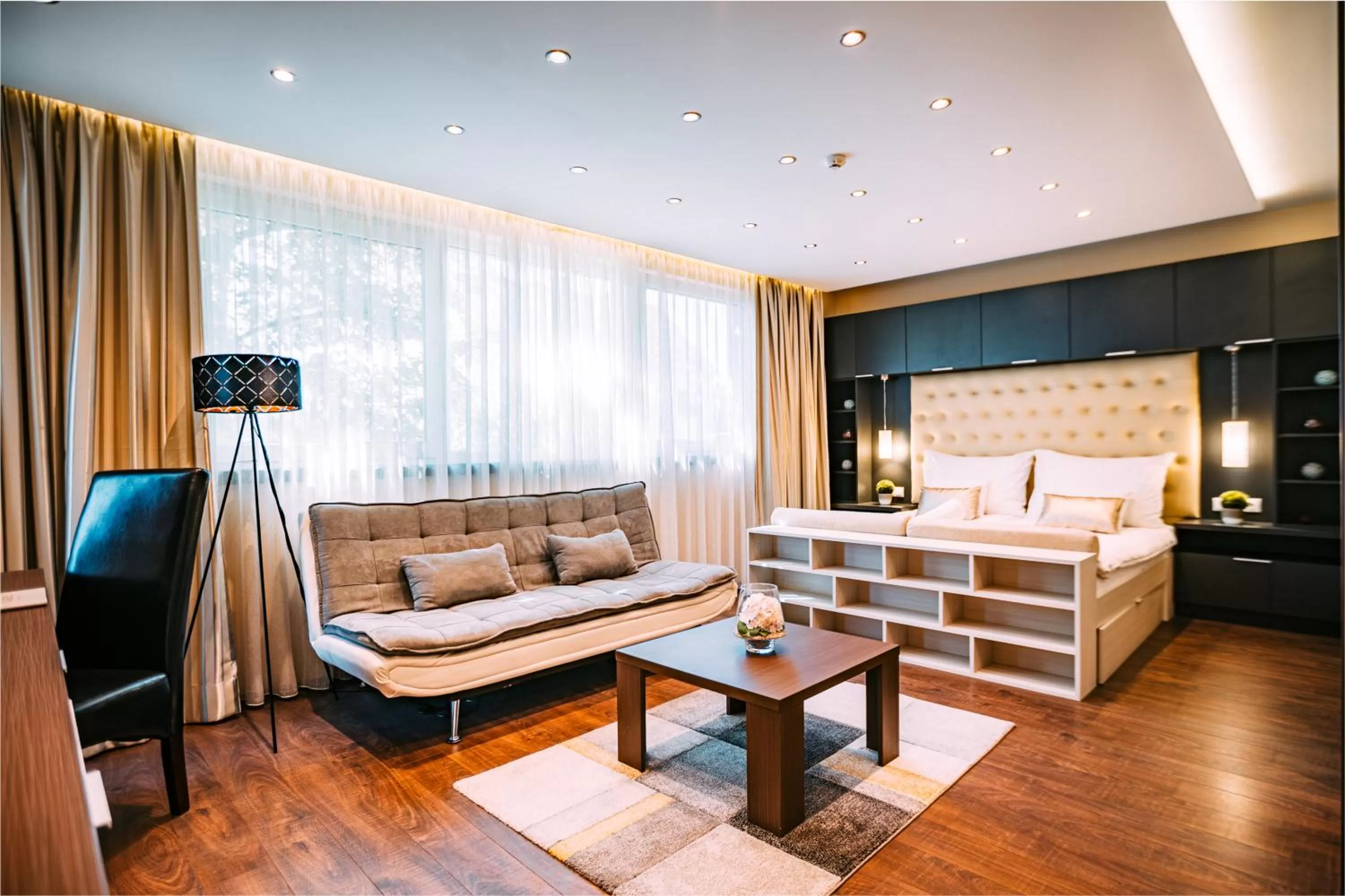 Living room, Bed in Hotel Auris