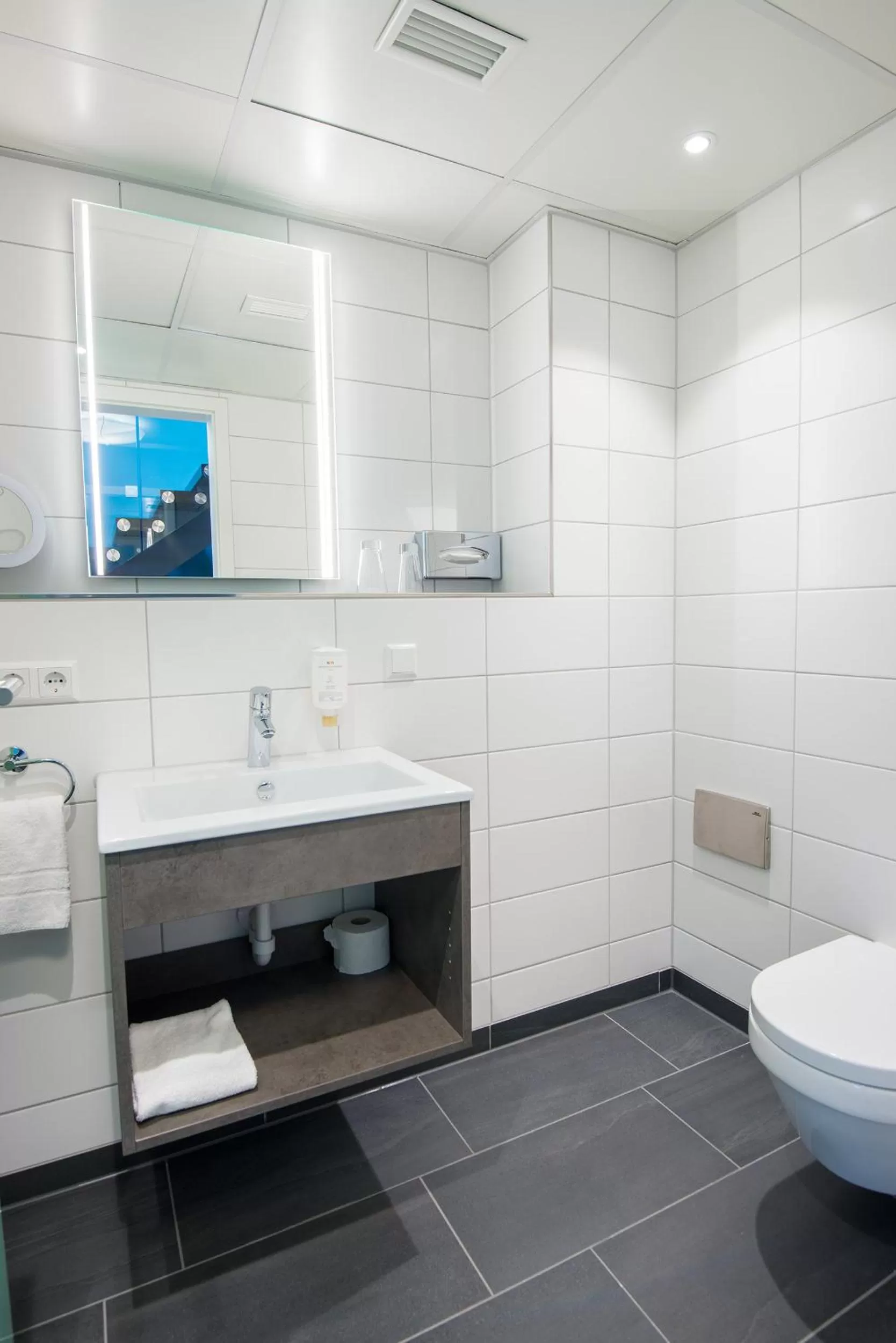 Toilet in Stadthotel Freiburg Kolping Hotels & Resorts