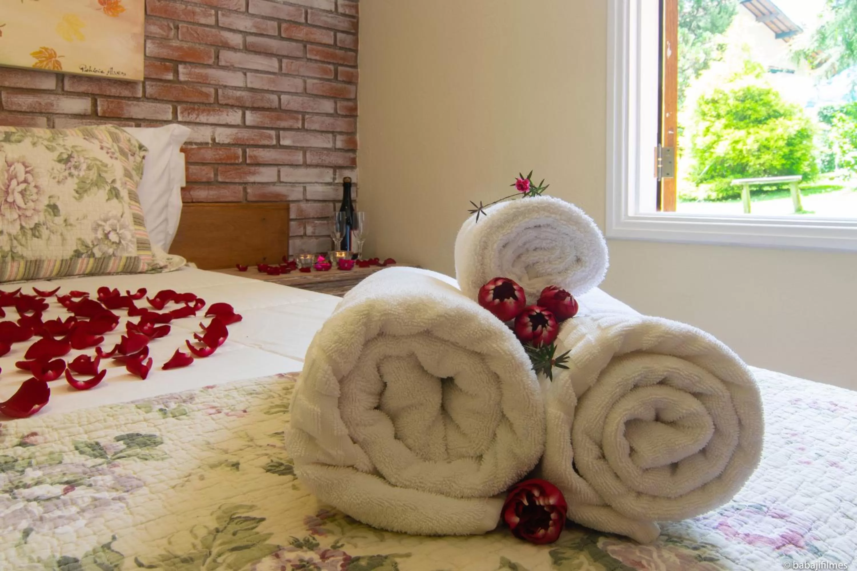 Bed in Pousada Serra Villena