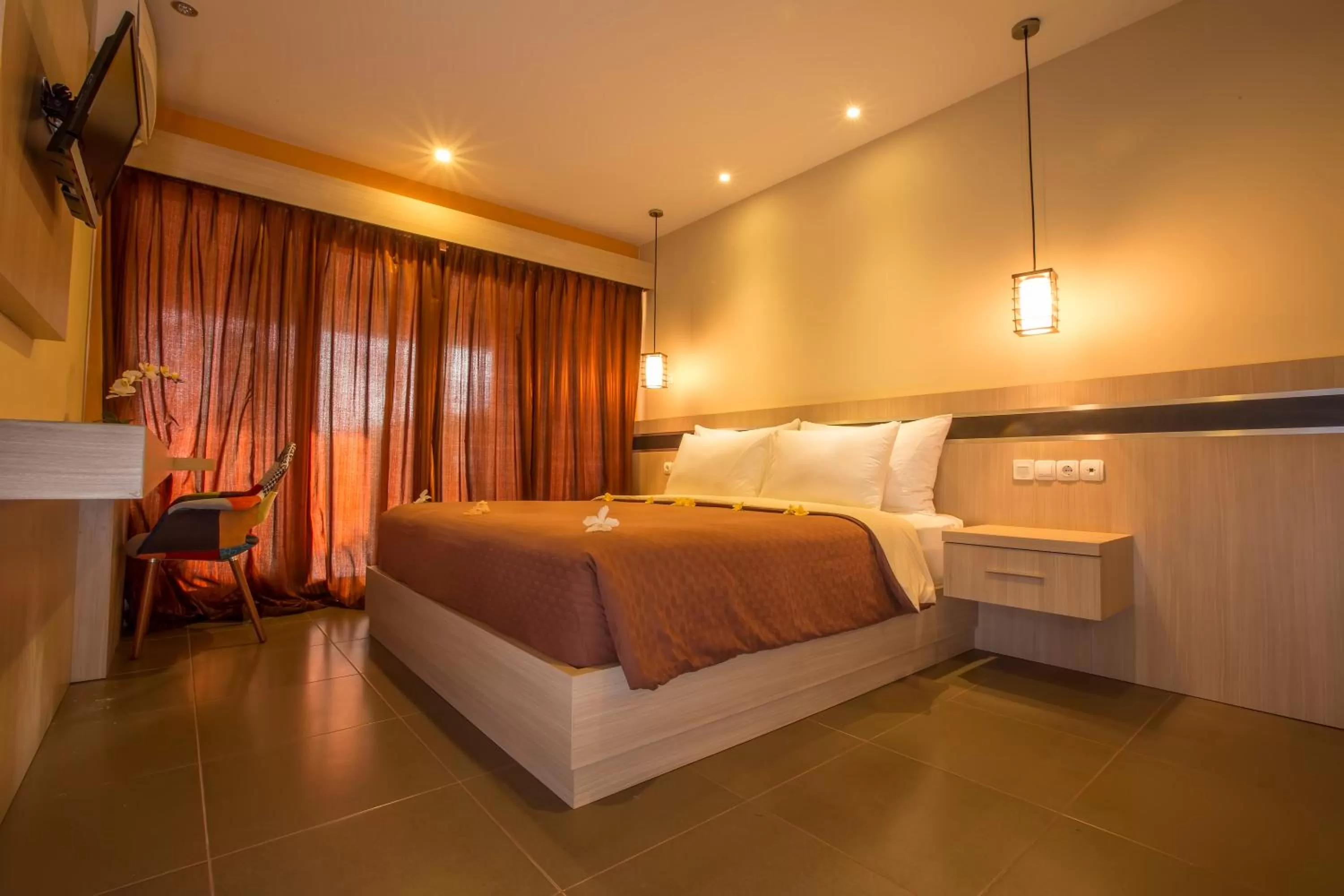 Bedroom, Bed in Sunset House Gili Meno