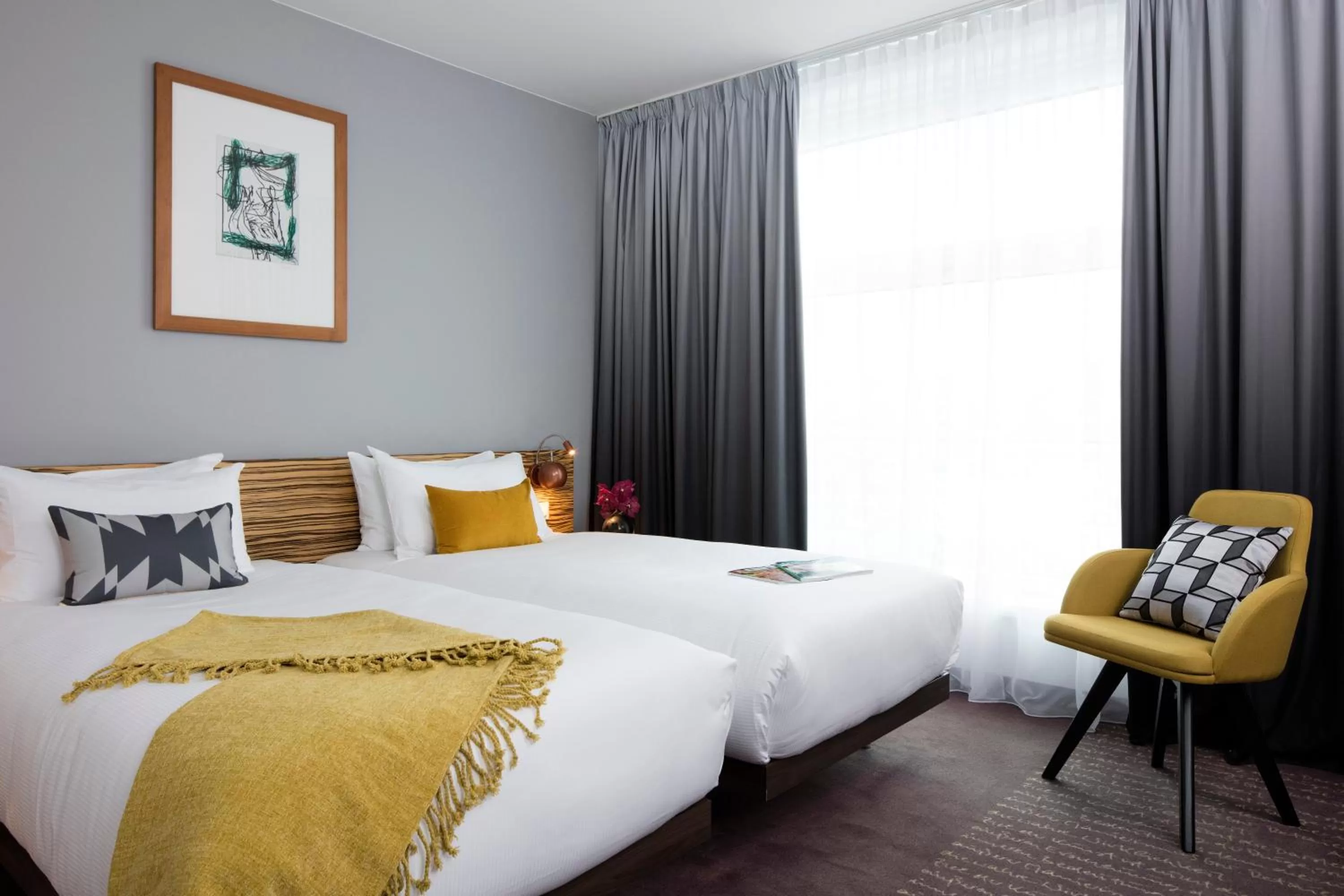 Bed in art'otel berlin mitte, Powered by Radisson Hotels