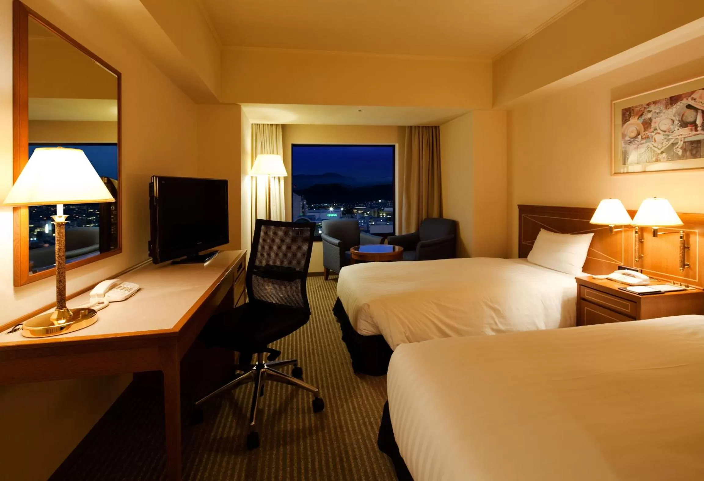 Photo of the whole room, Bed in HOTEL GRAND HILLS SHIZUOKA