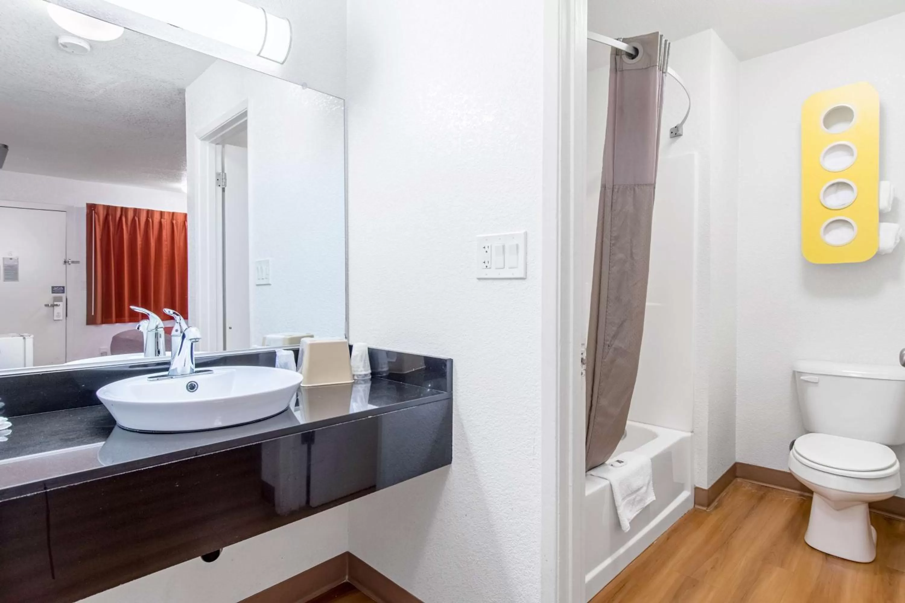 Toilet in Motel 6 Bakersfield