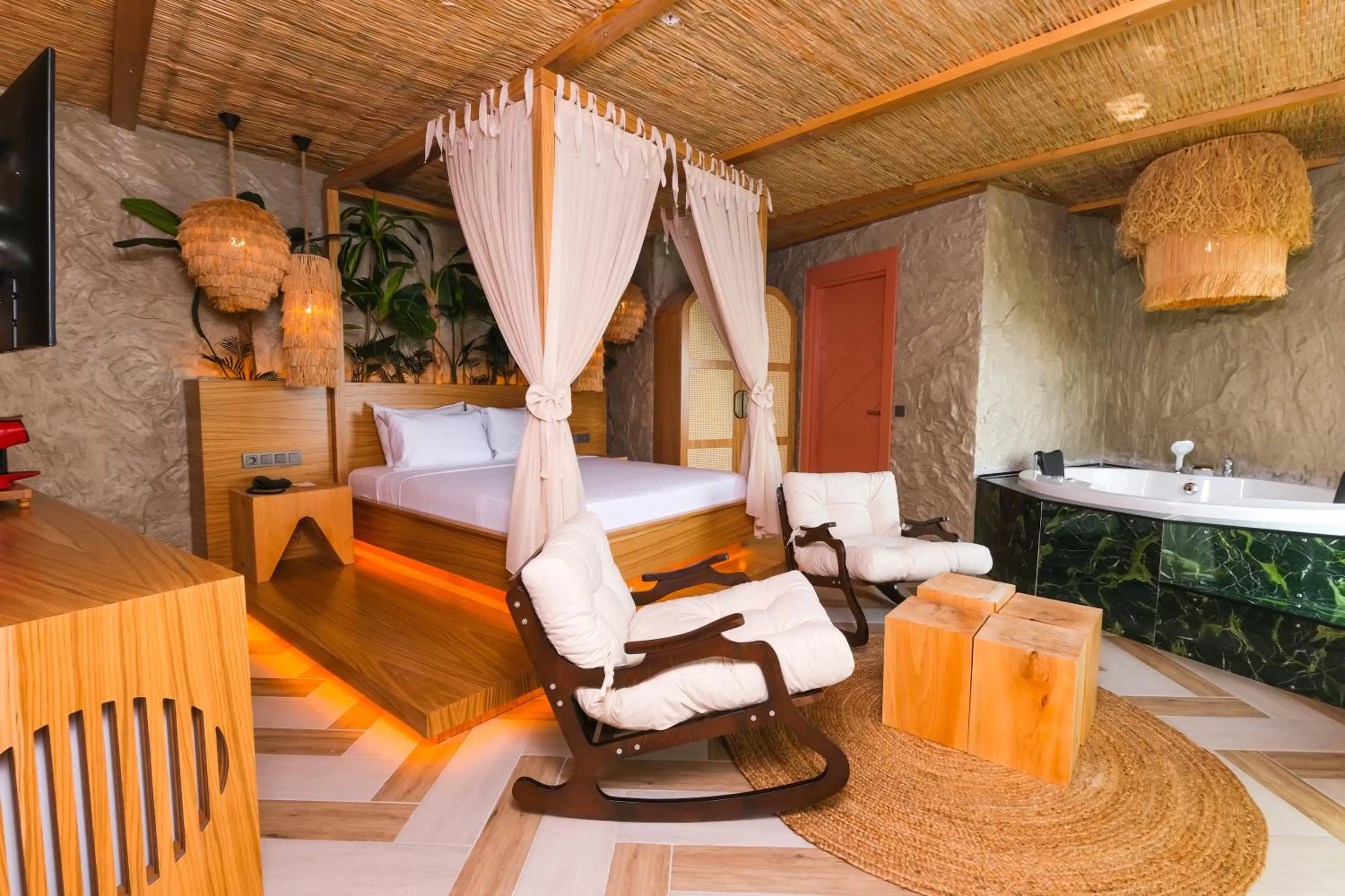 Bed in Bilem Hotel Beach & Spa