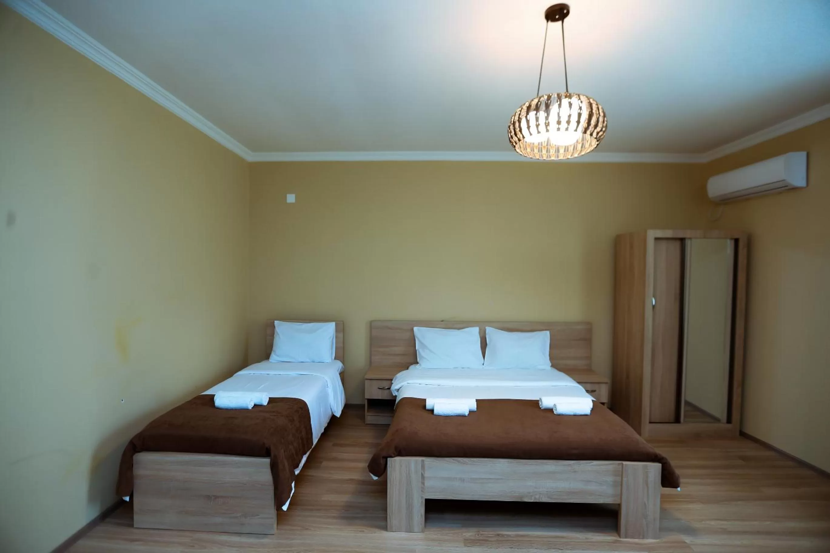 Bed in Royal Palace Hotel, Lagodekhi