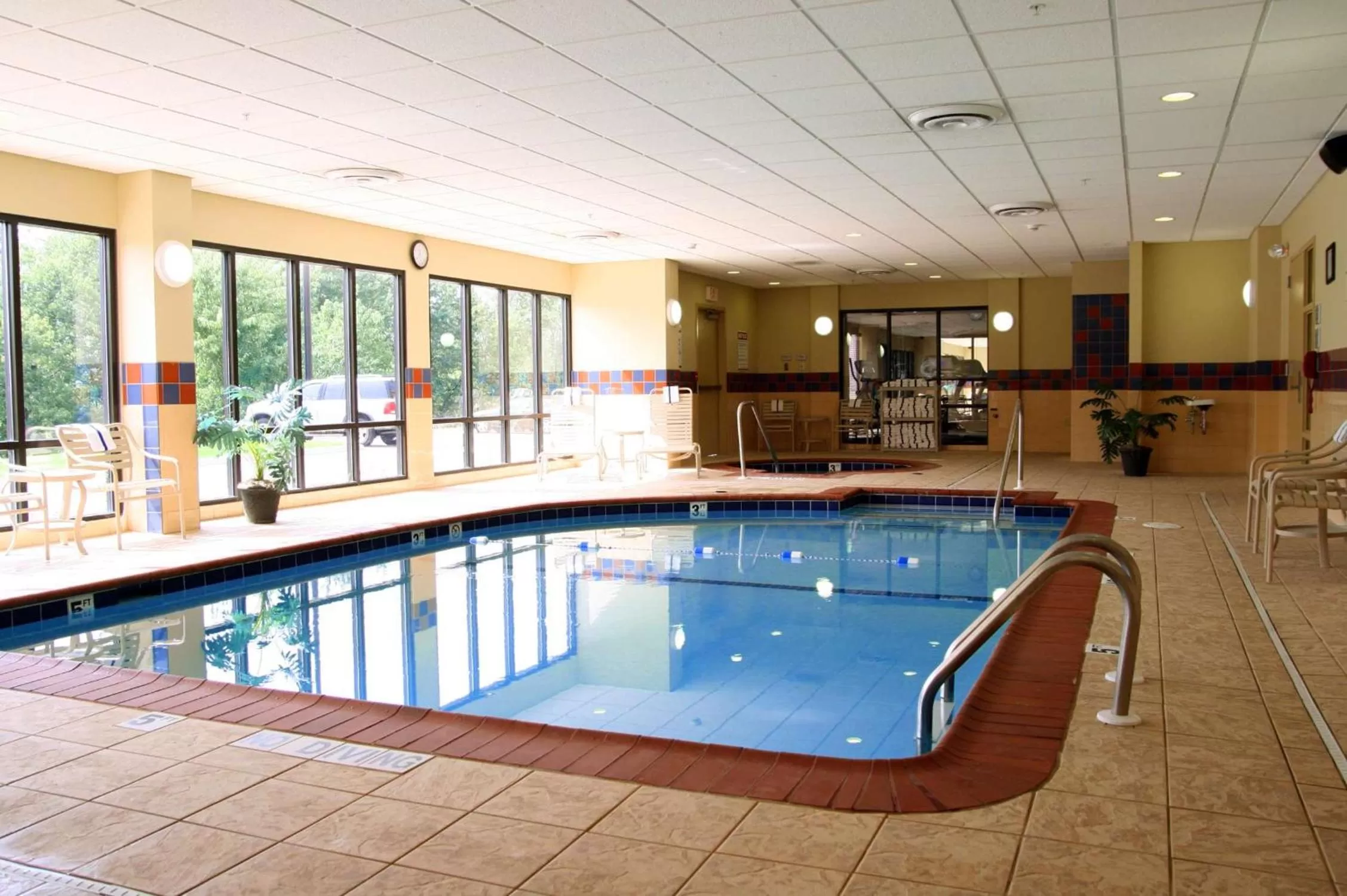 Pool view in Hampton Inn & Suites Bloomington-Normal