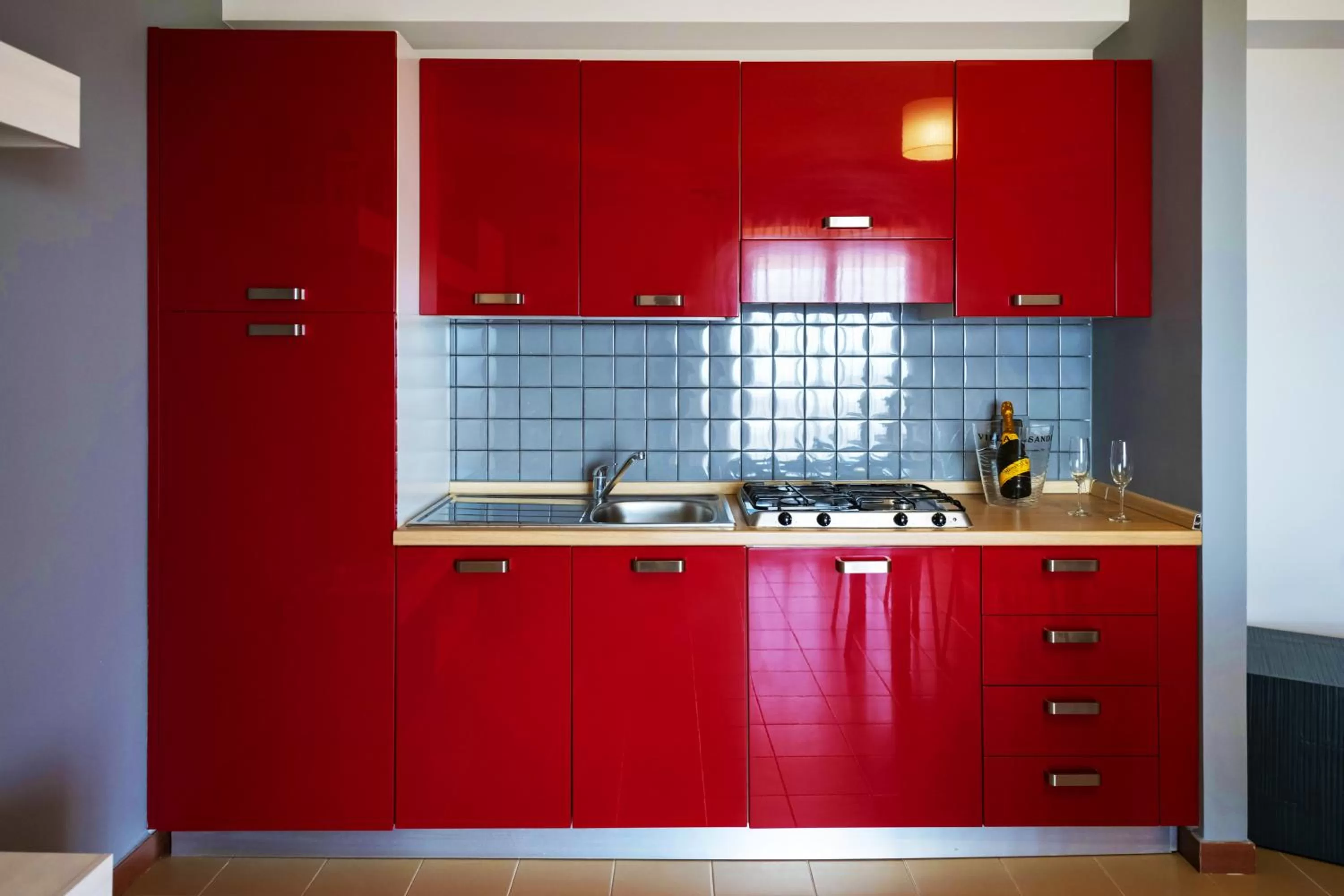 Kitchen or kitchenette in Aparthotel Isabella