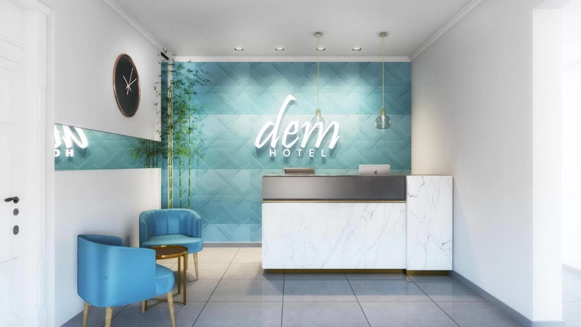 Lobby or reception in DEM Hotel