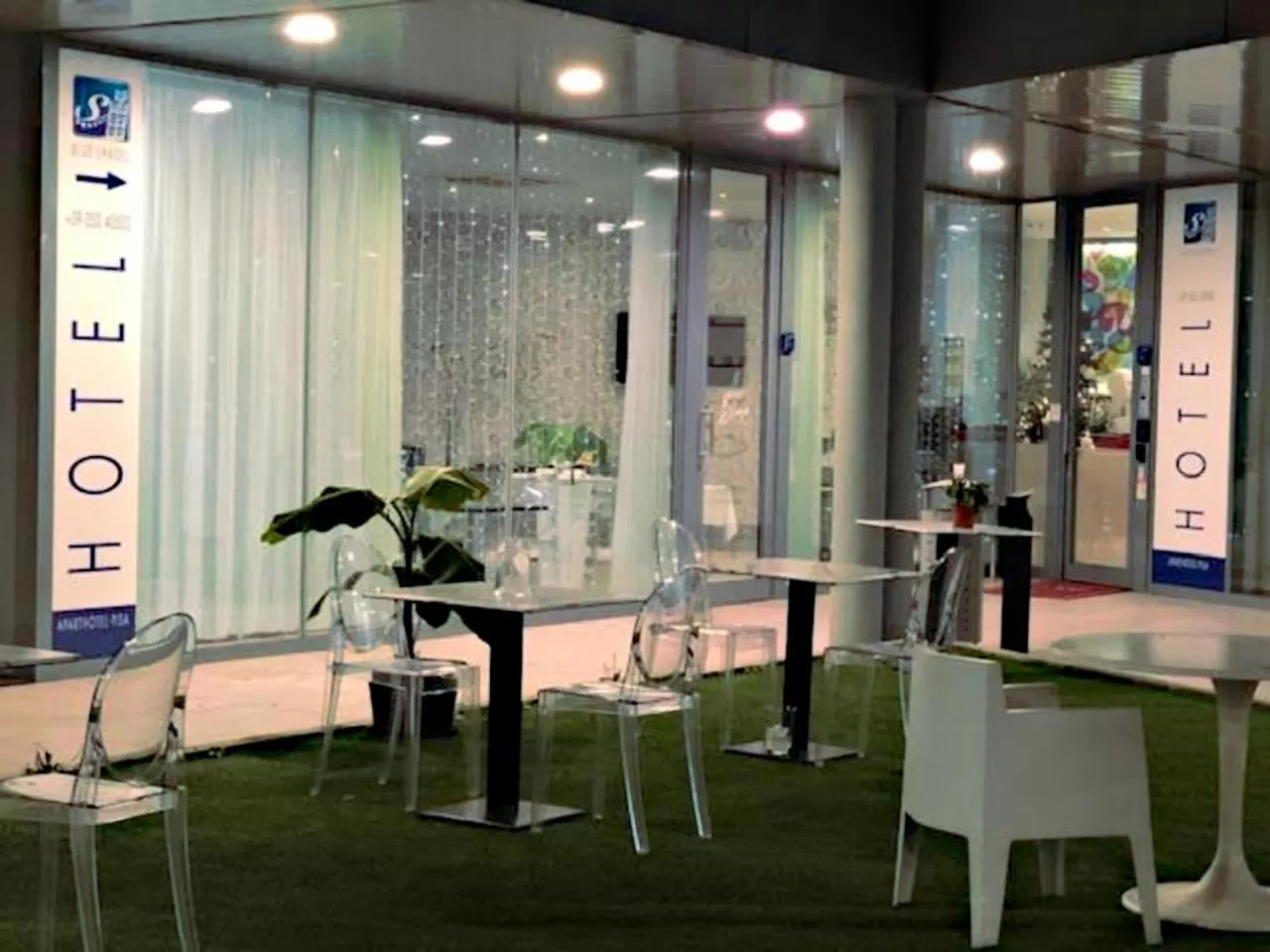 Property building in Blue Shades Hotel