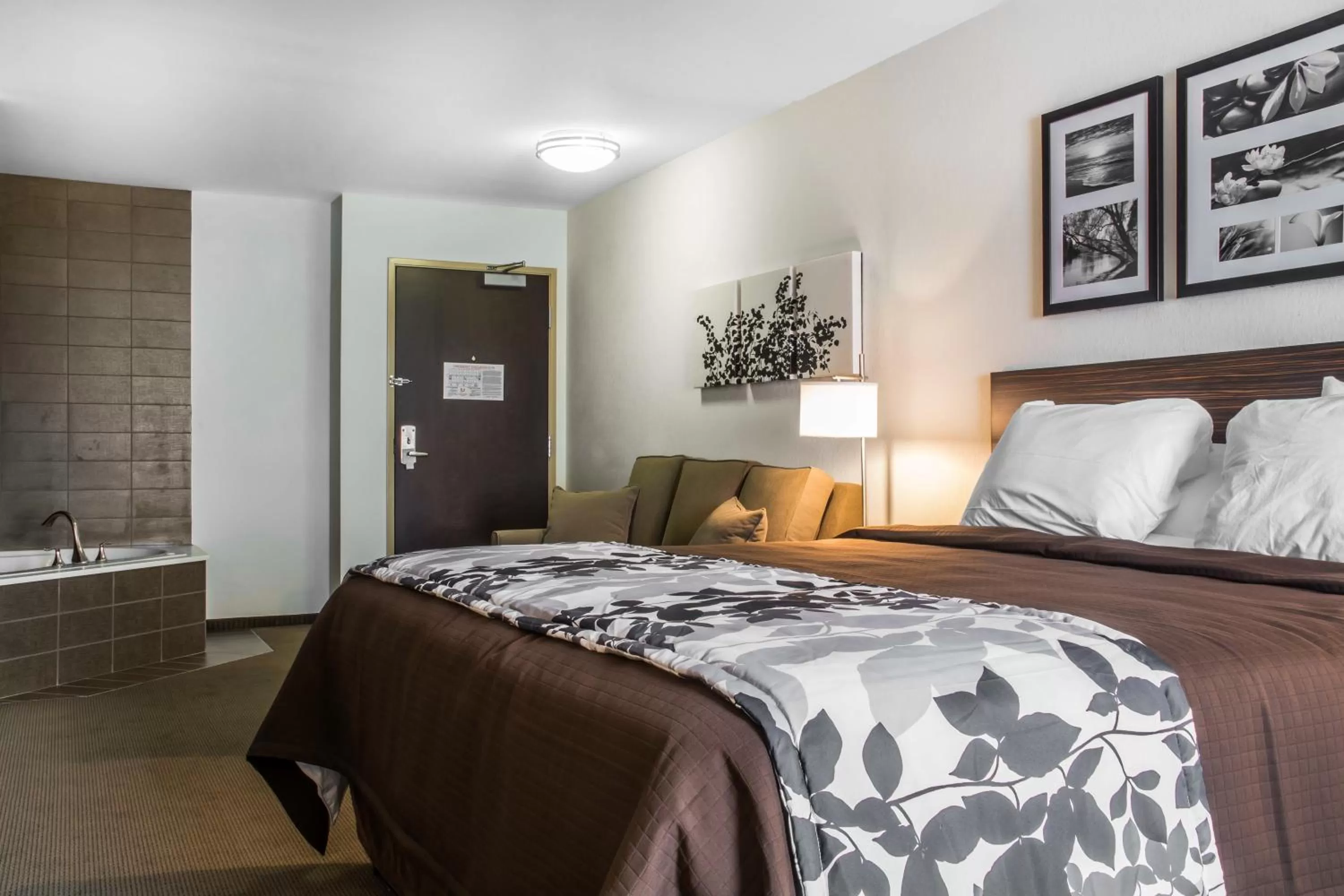 Hot Tub, Bed in Sleep Inn & Suites Syracuse Airport