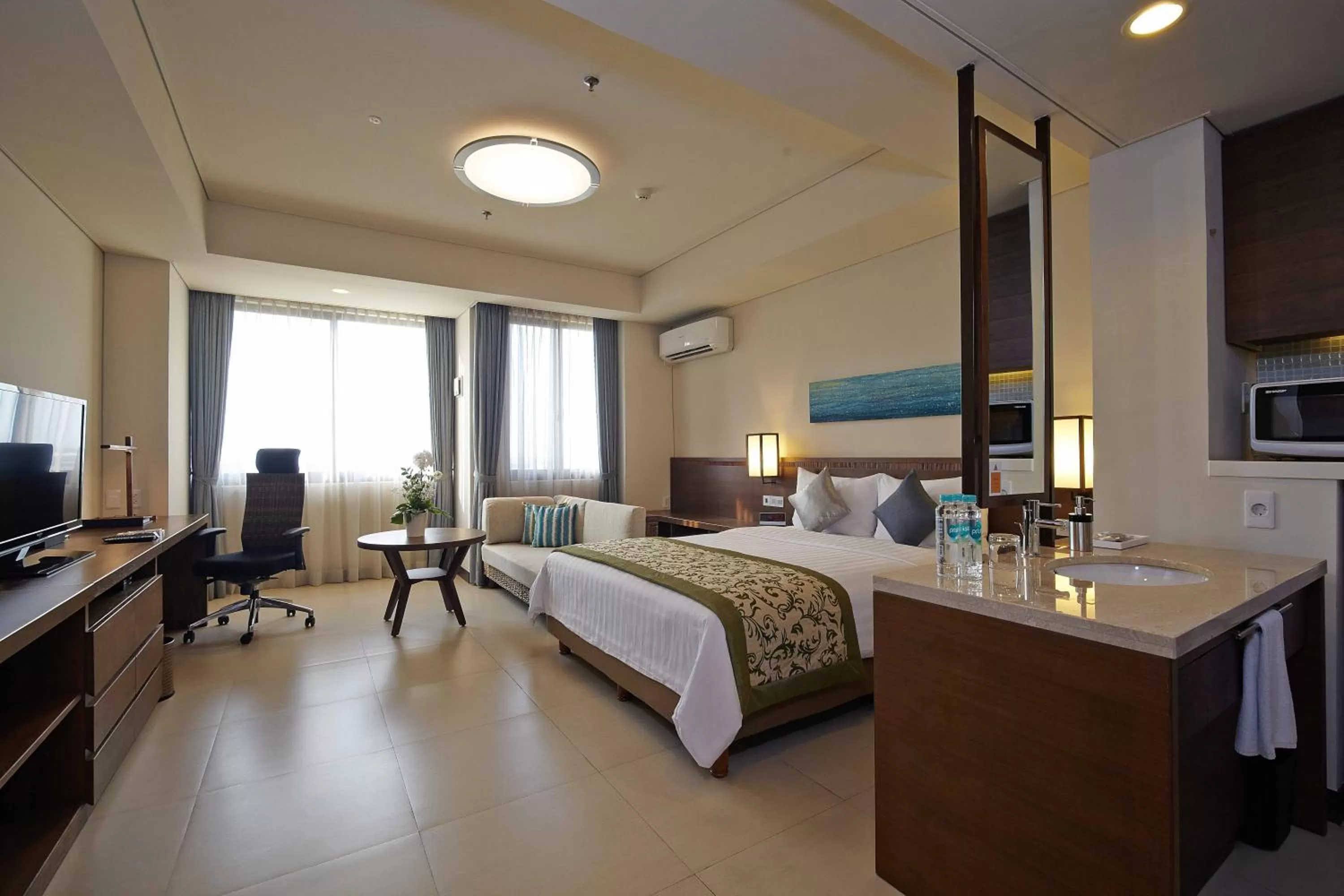 Photo of the whole room, Bed in Axia South Cikarang Service Apartment