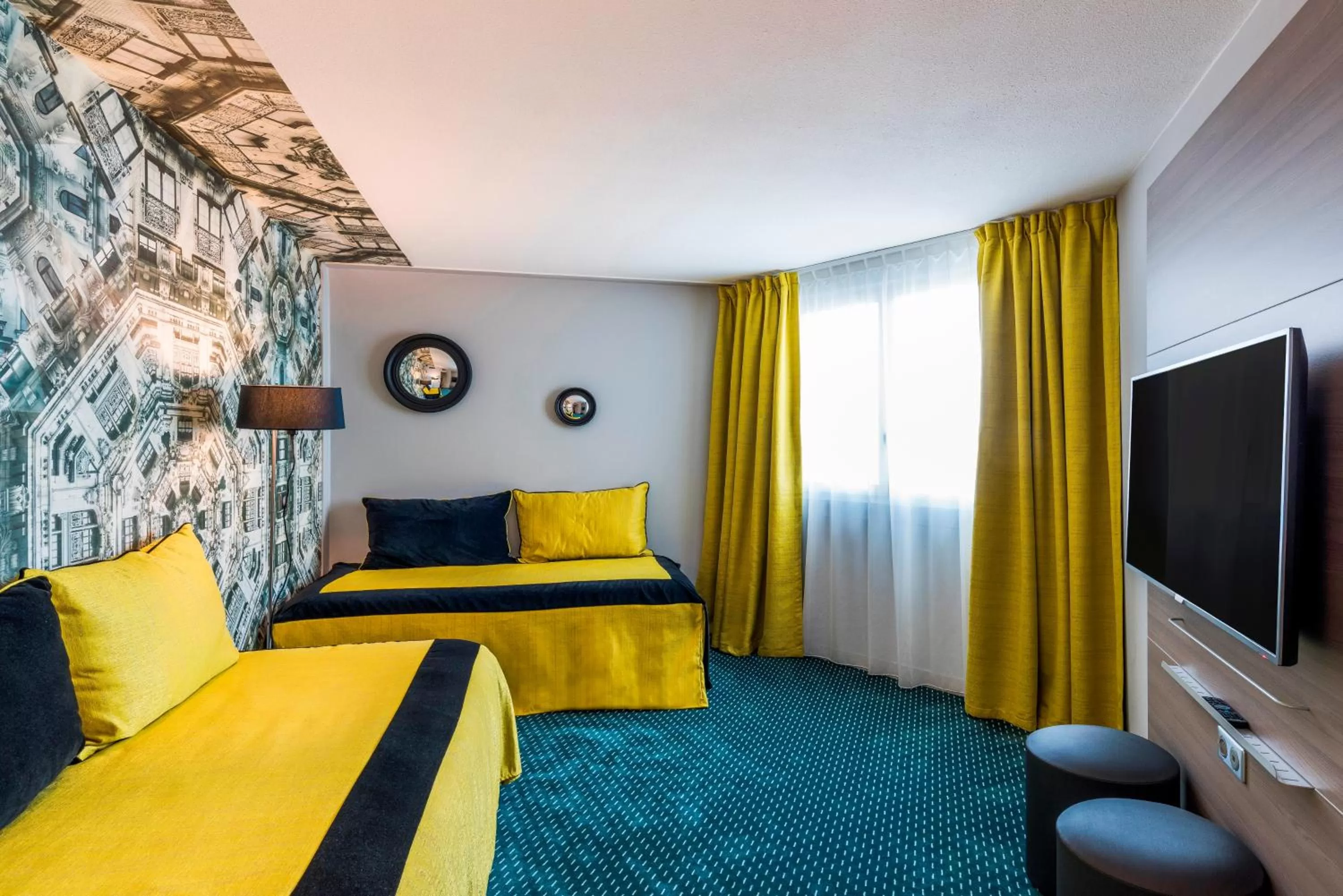 Decorative detail, Bed in Mercure Paris Roissy CDG